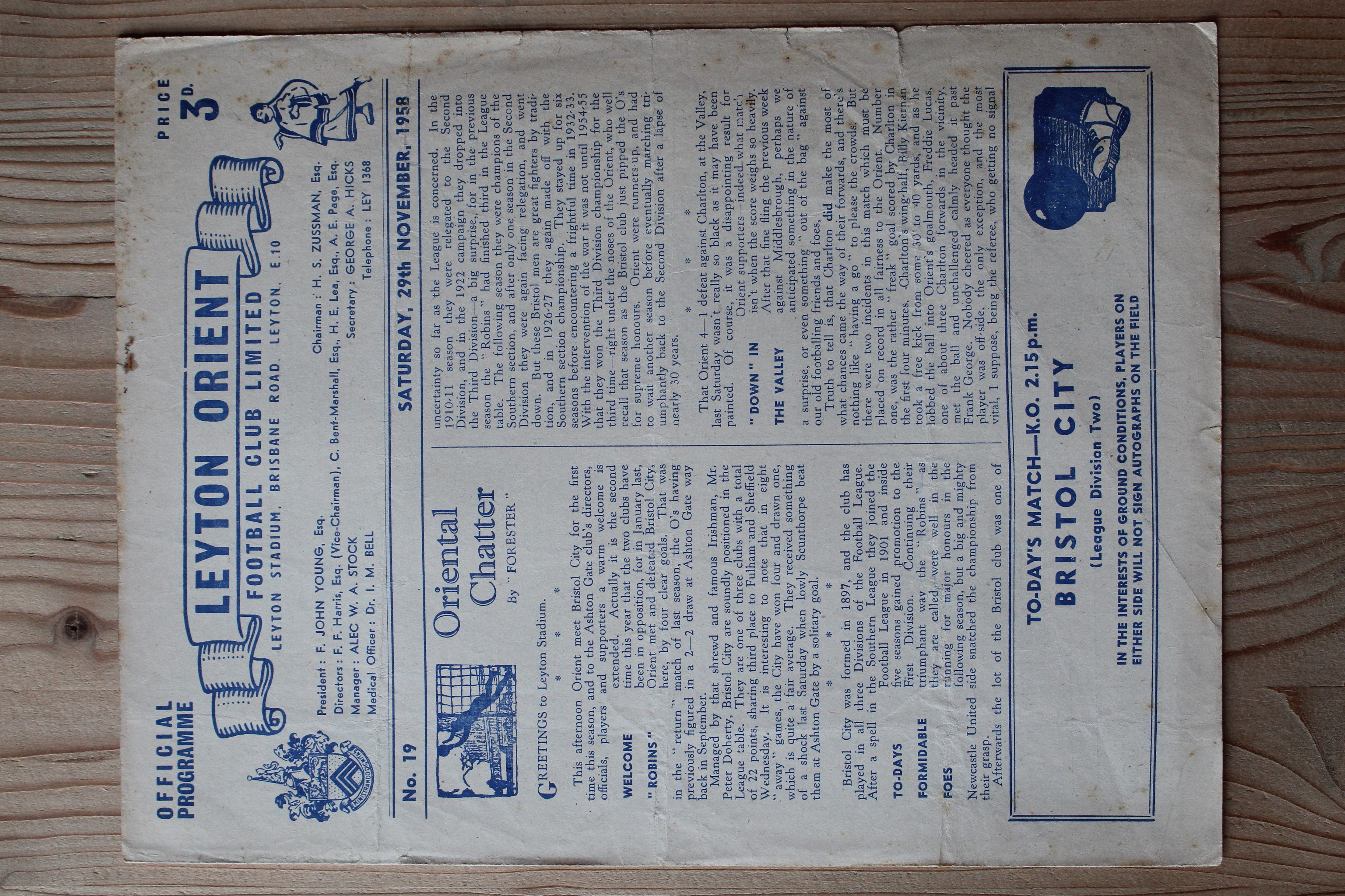 Leyton Orient FC v Bristol City FC