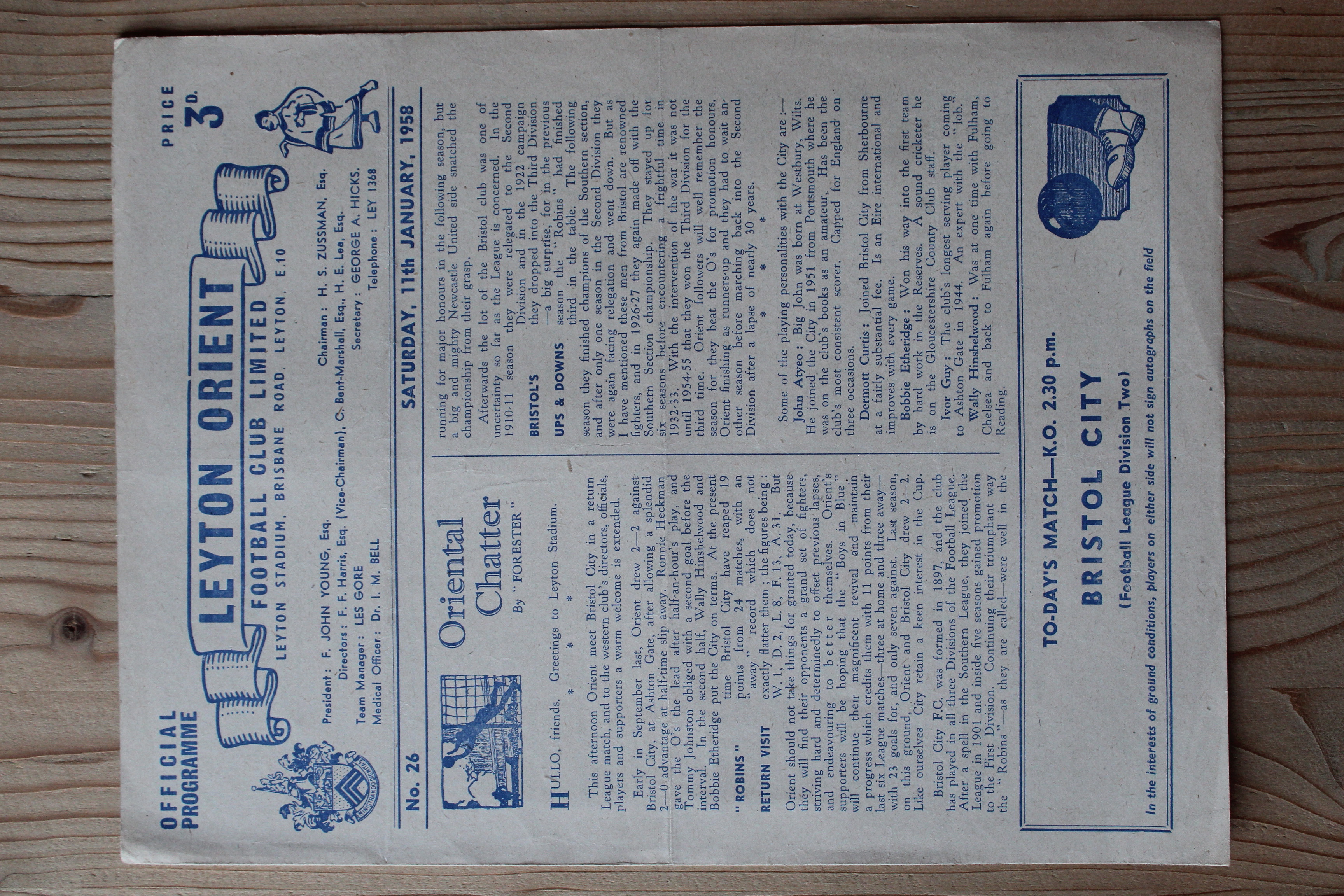 Leyton Orient FC v Bristol City FC