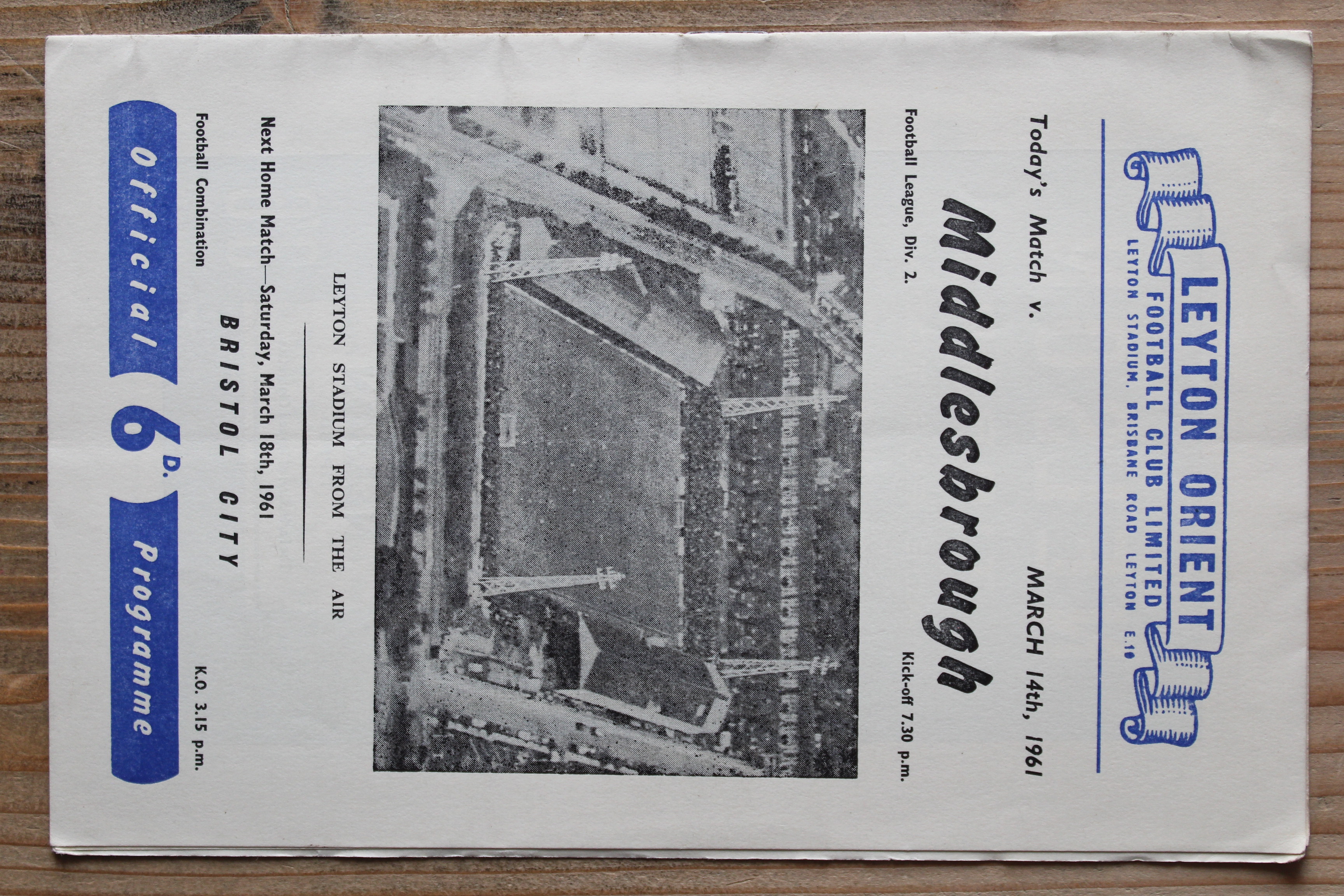 Leyton Orient FC v Middlesbrough FC