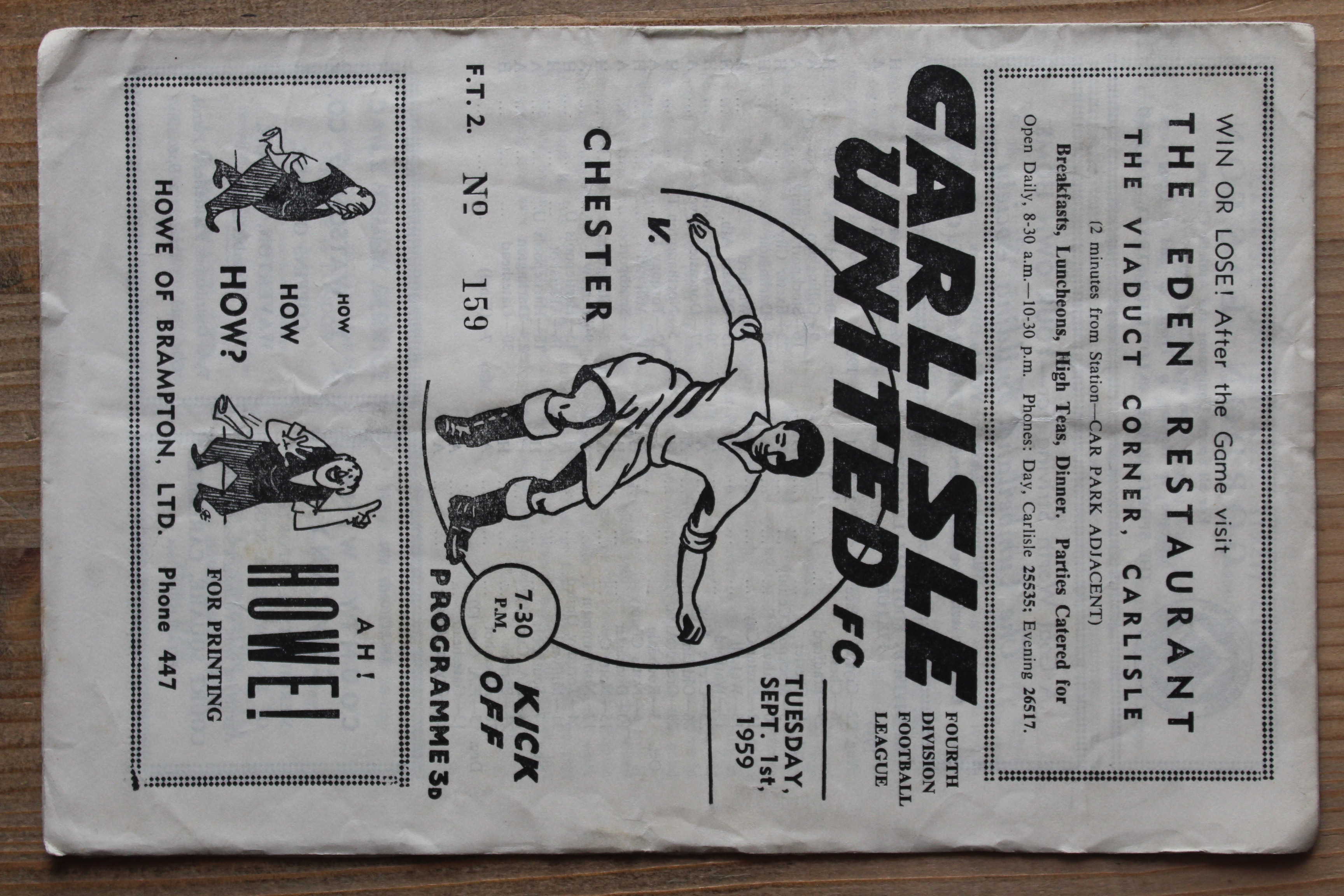 Carlisle United FC v Chester City FC