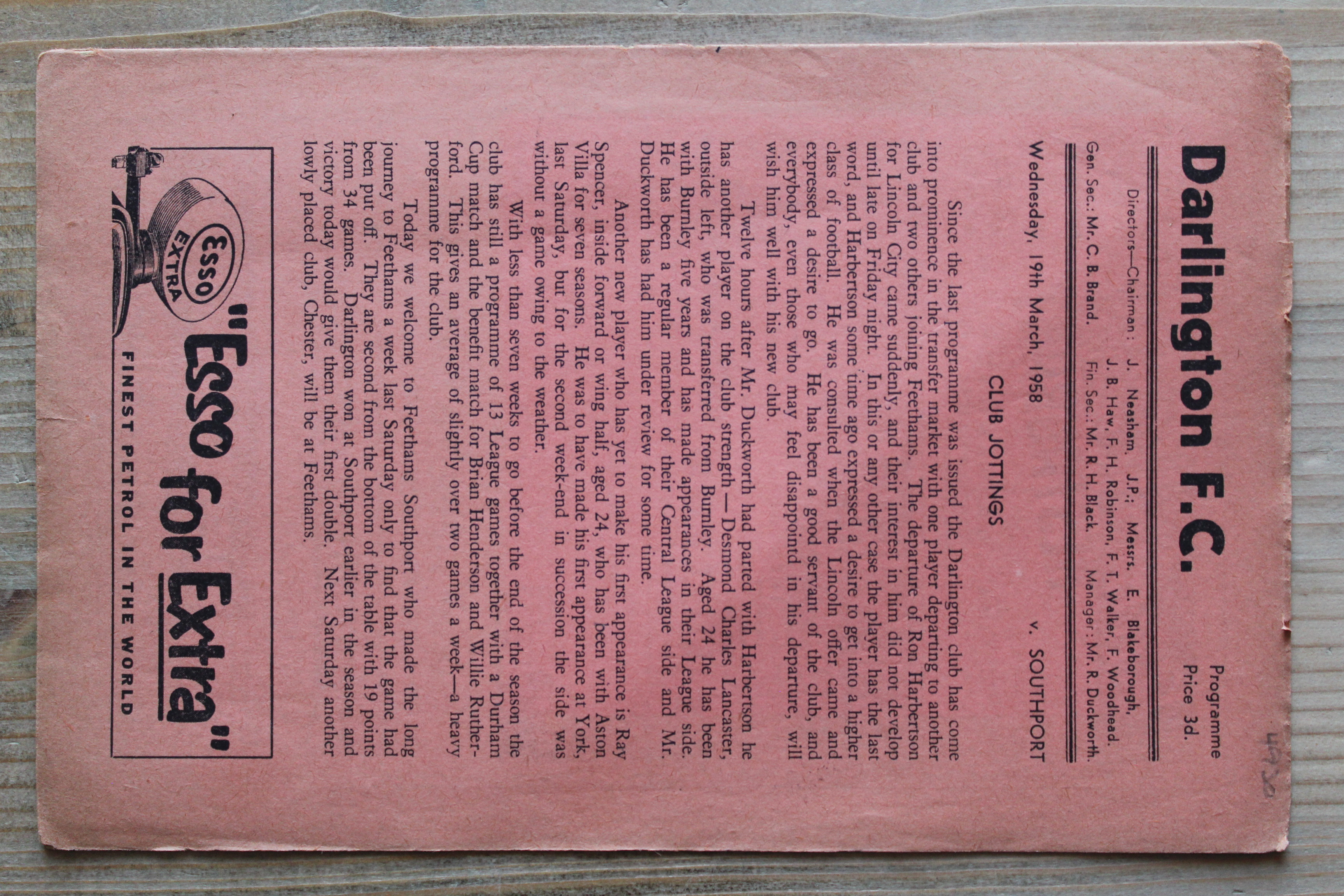 Darlington FC v Southport