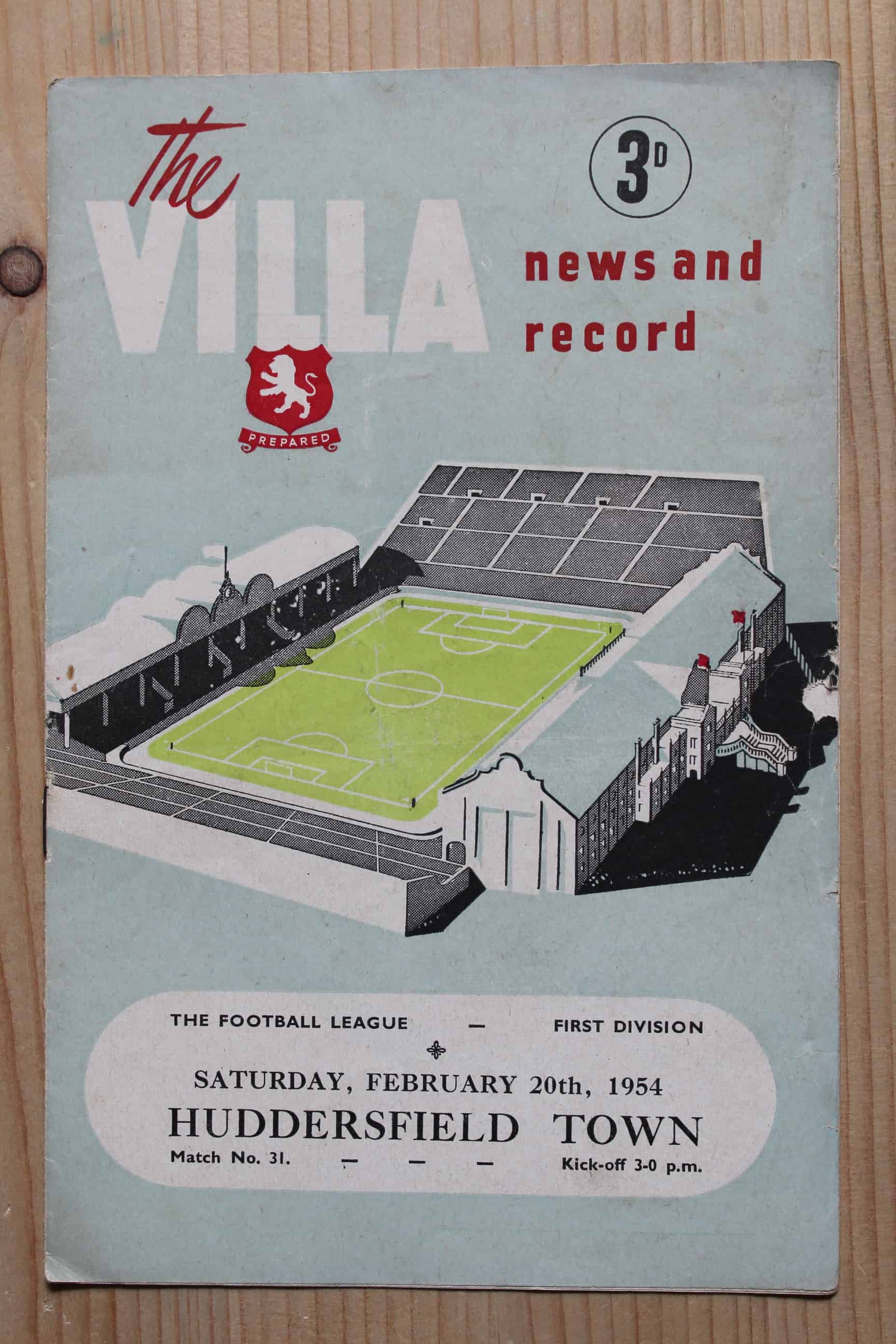 Aston Villa FC v Huddersfield Town FC