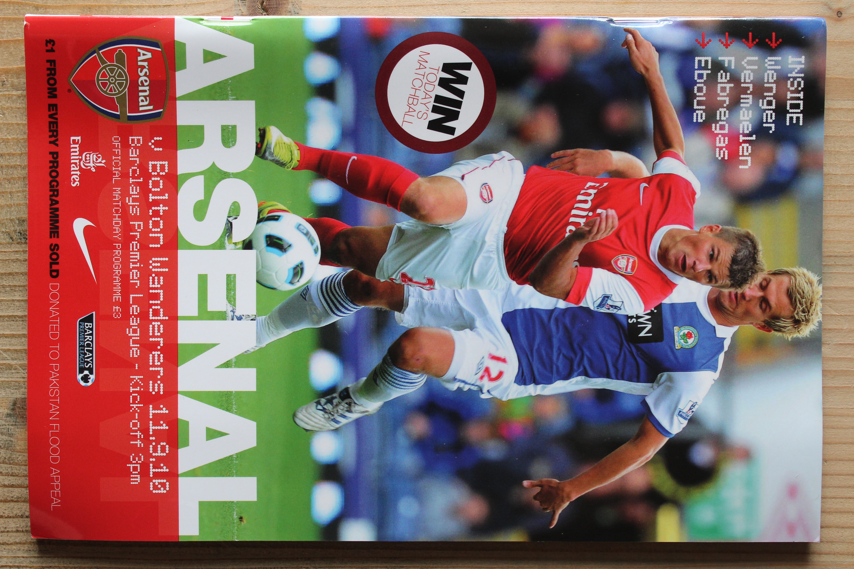 Arsenal FC v Bolton Wanderers FC