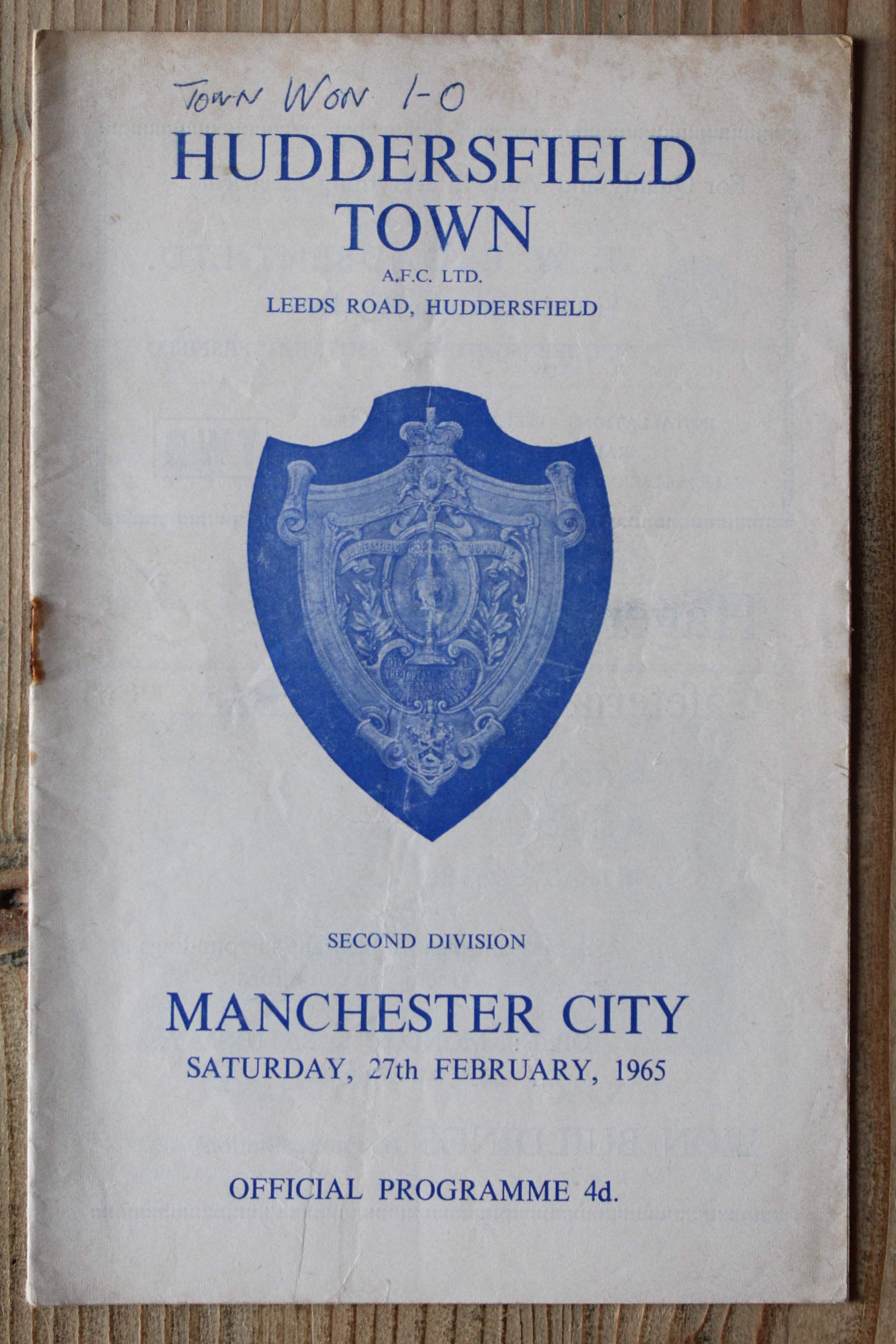 Huddersfield Town FC v Manchester City FC