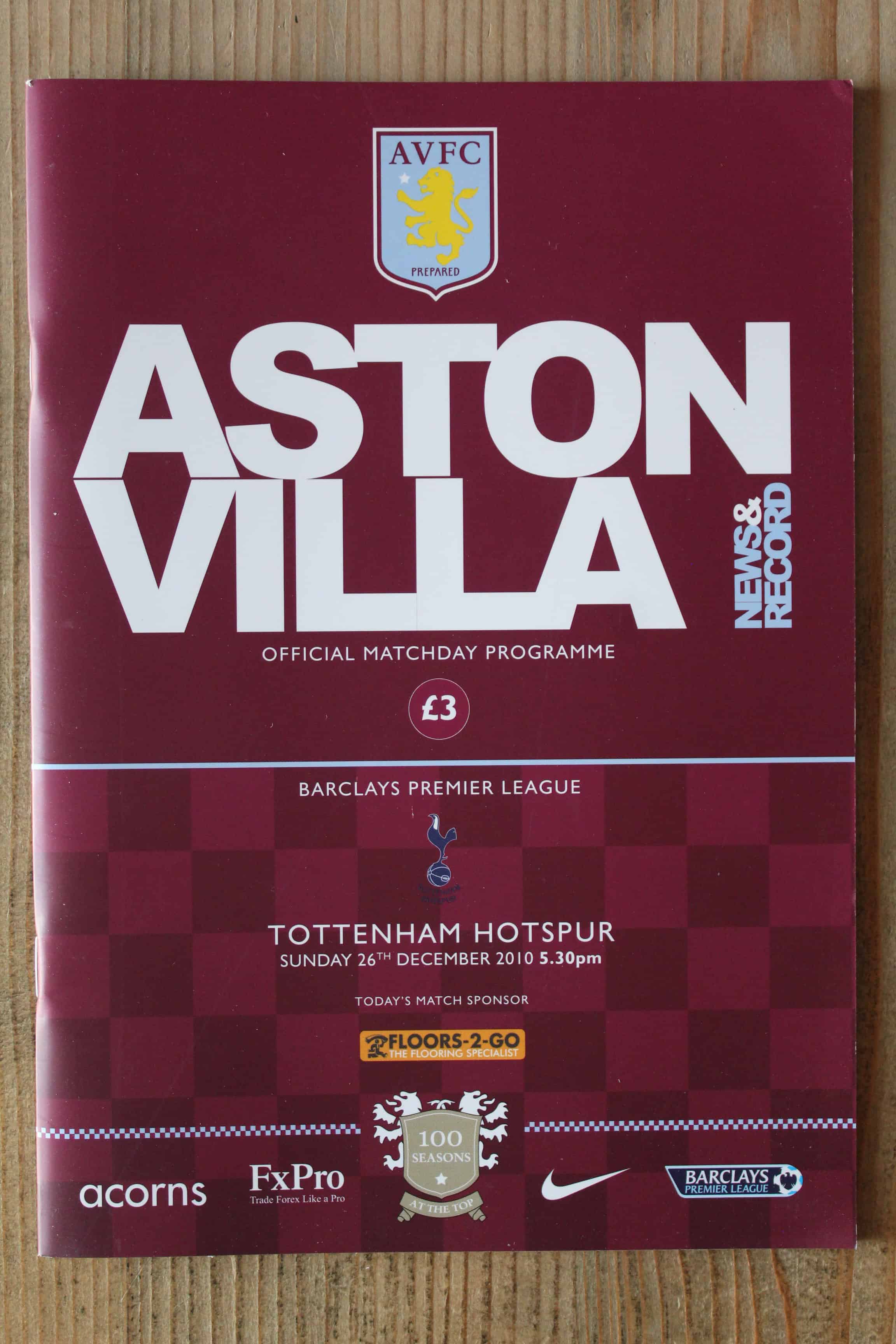 Aston Villa FC v Tottenham Hotspur FC