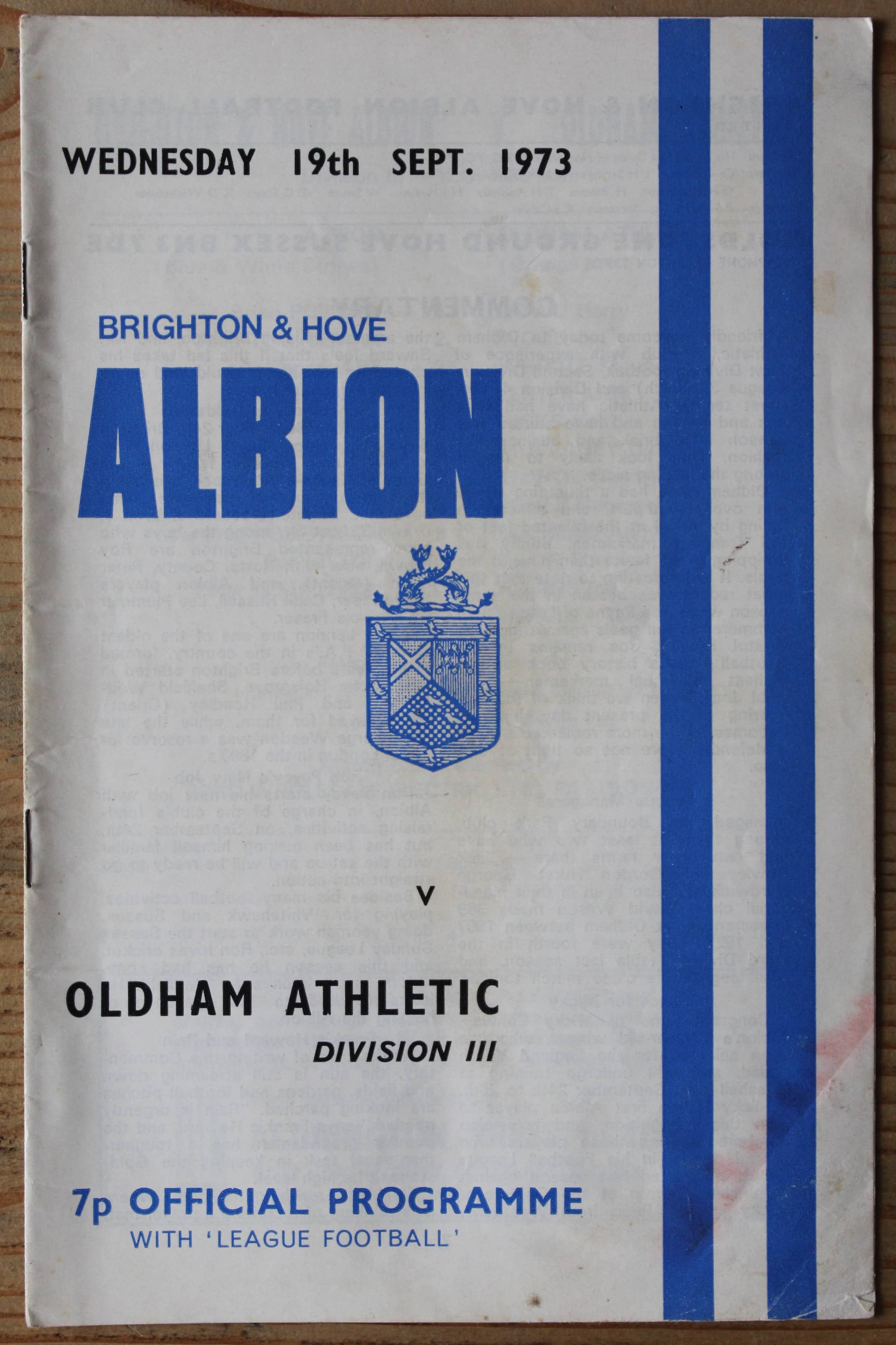 Brighton & Hove Albion FC v Oldham Athletic FC