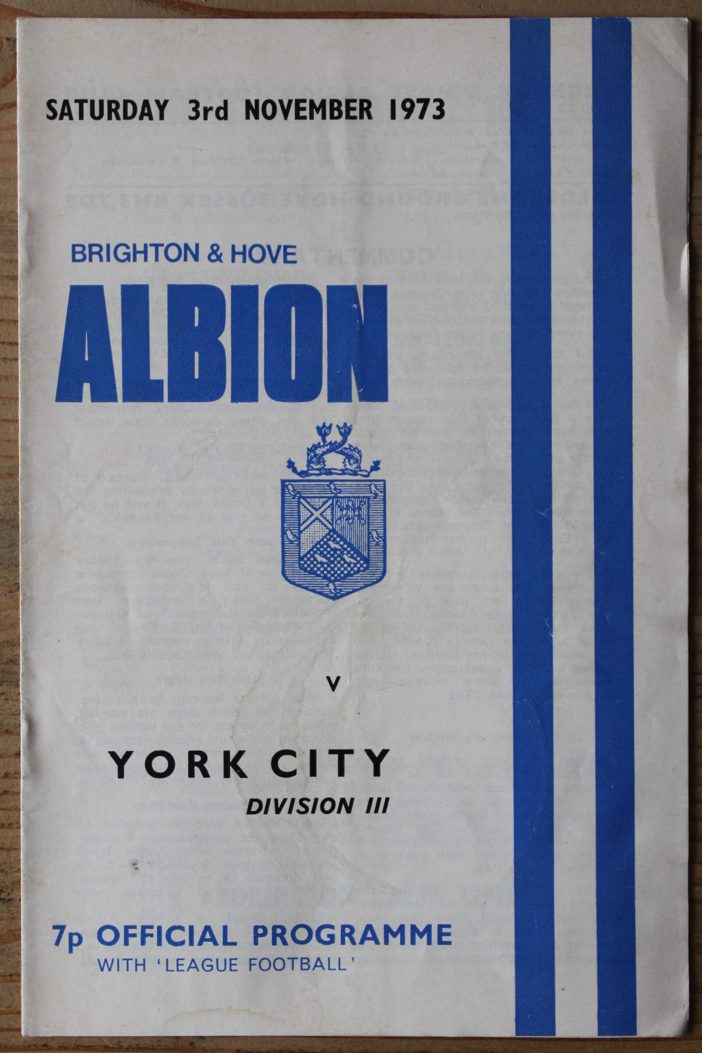 Brighton & Hove Albion FC v York City FC