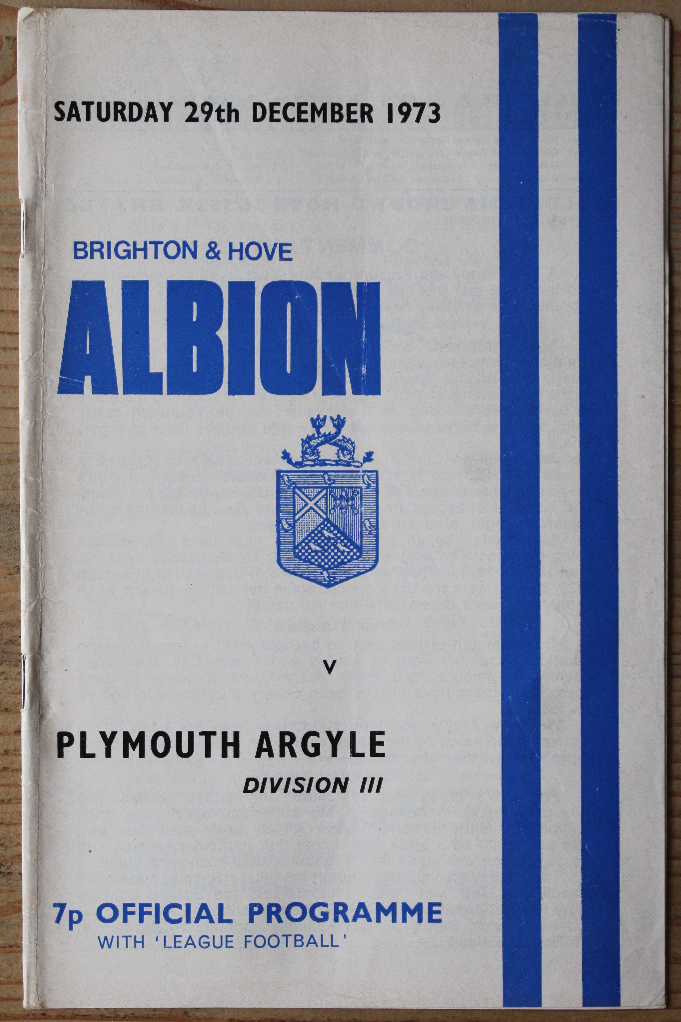 Brighton & Hove Albion FC v Plymouth Argyle FC