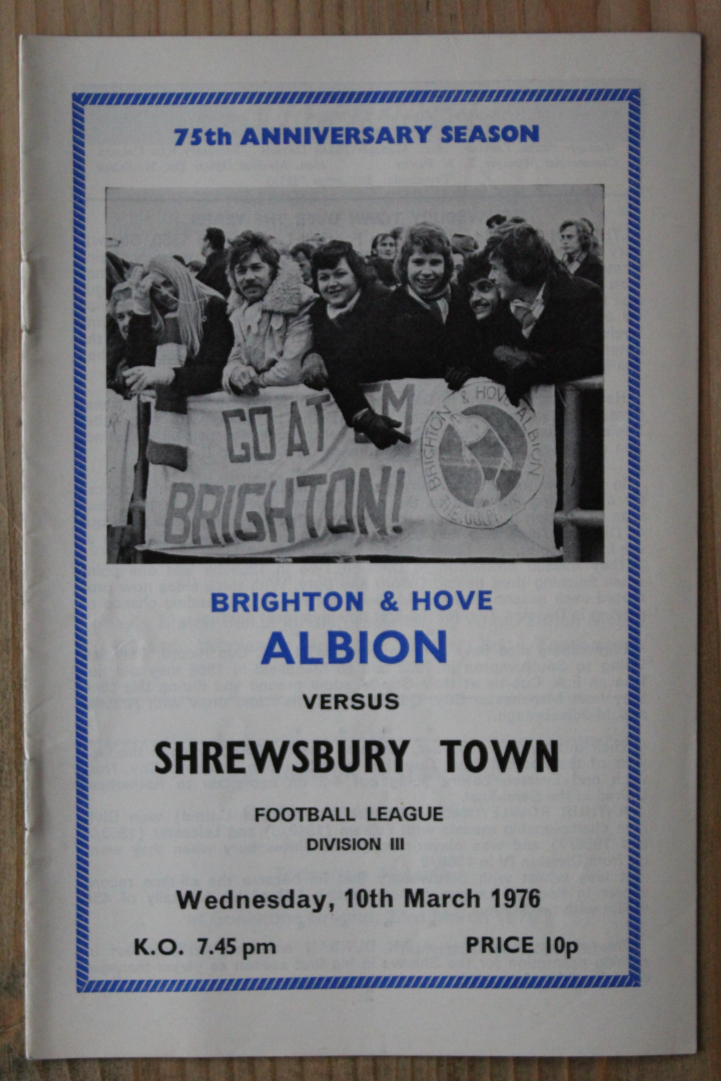 Brighton & Hove Albion FC v Shrewsbury Town FC