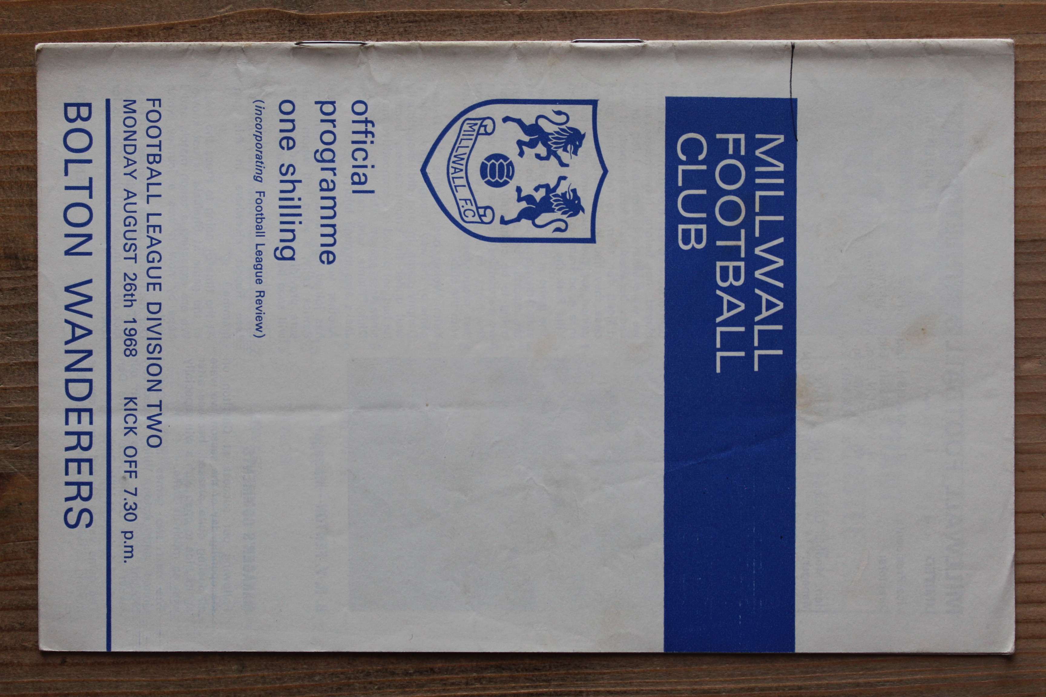 Millwall FC v Bolton Wanderers FC