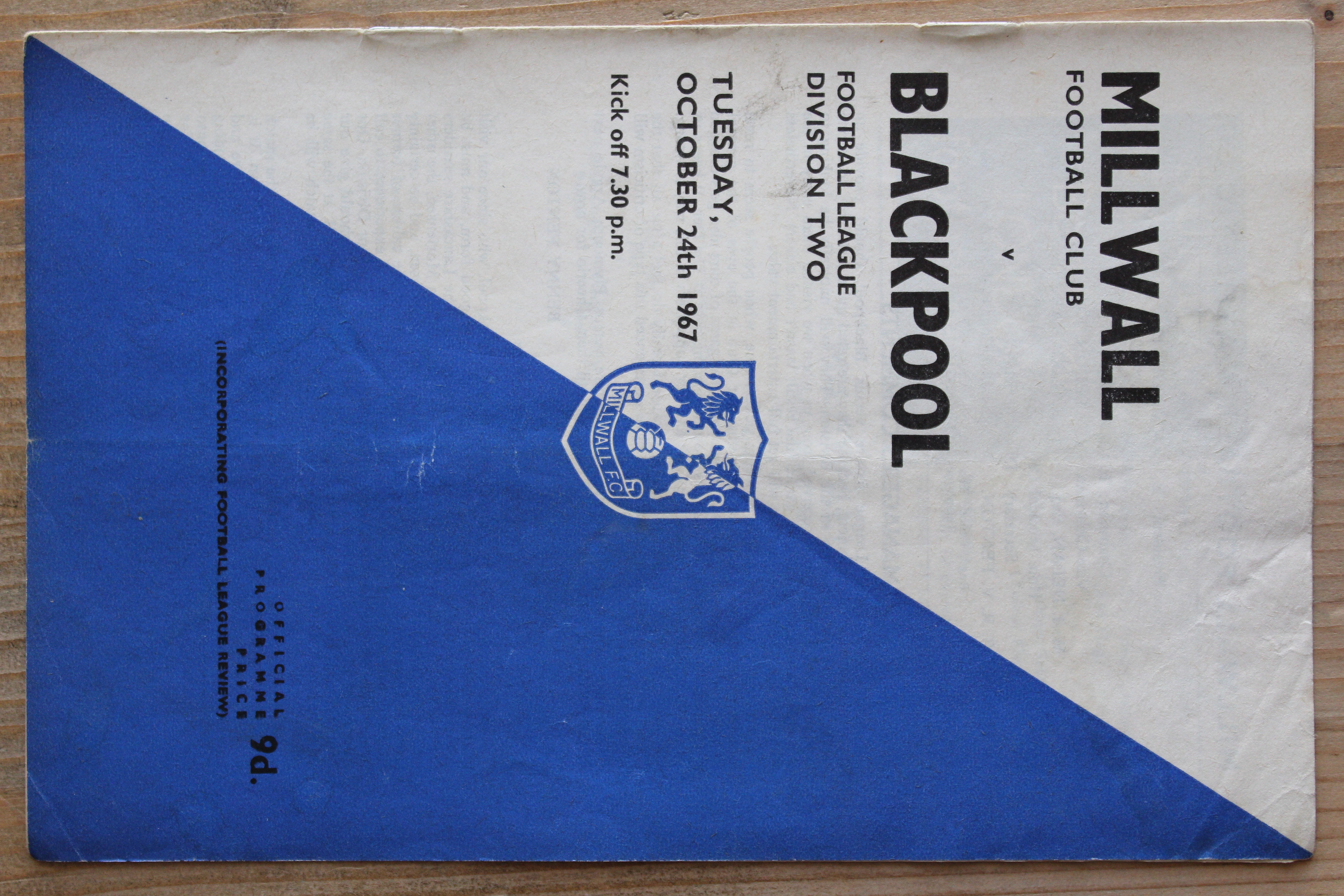 Millwall FC v Blackpool FC