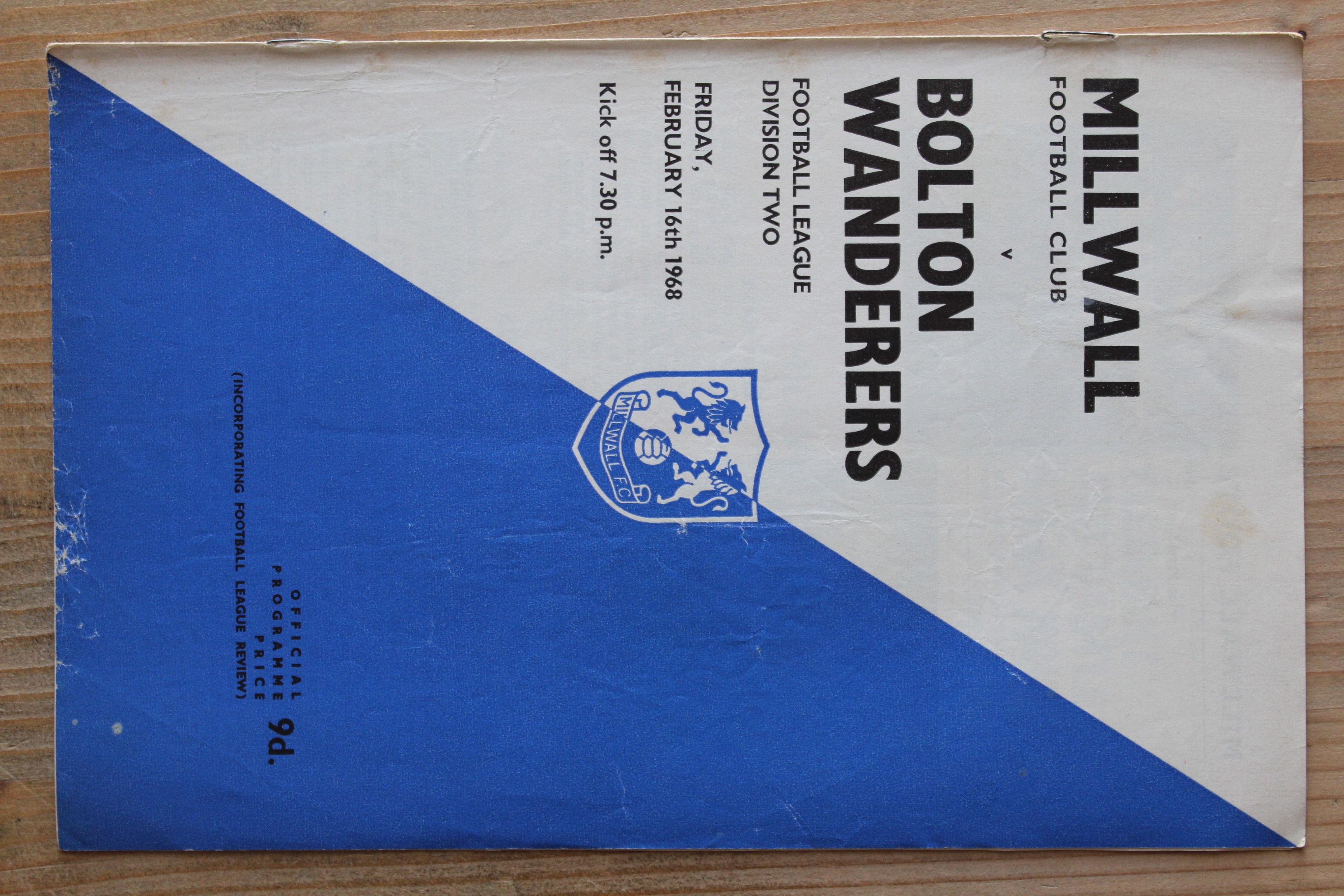 Millwall FC v Bolton Wanderers FC