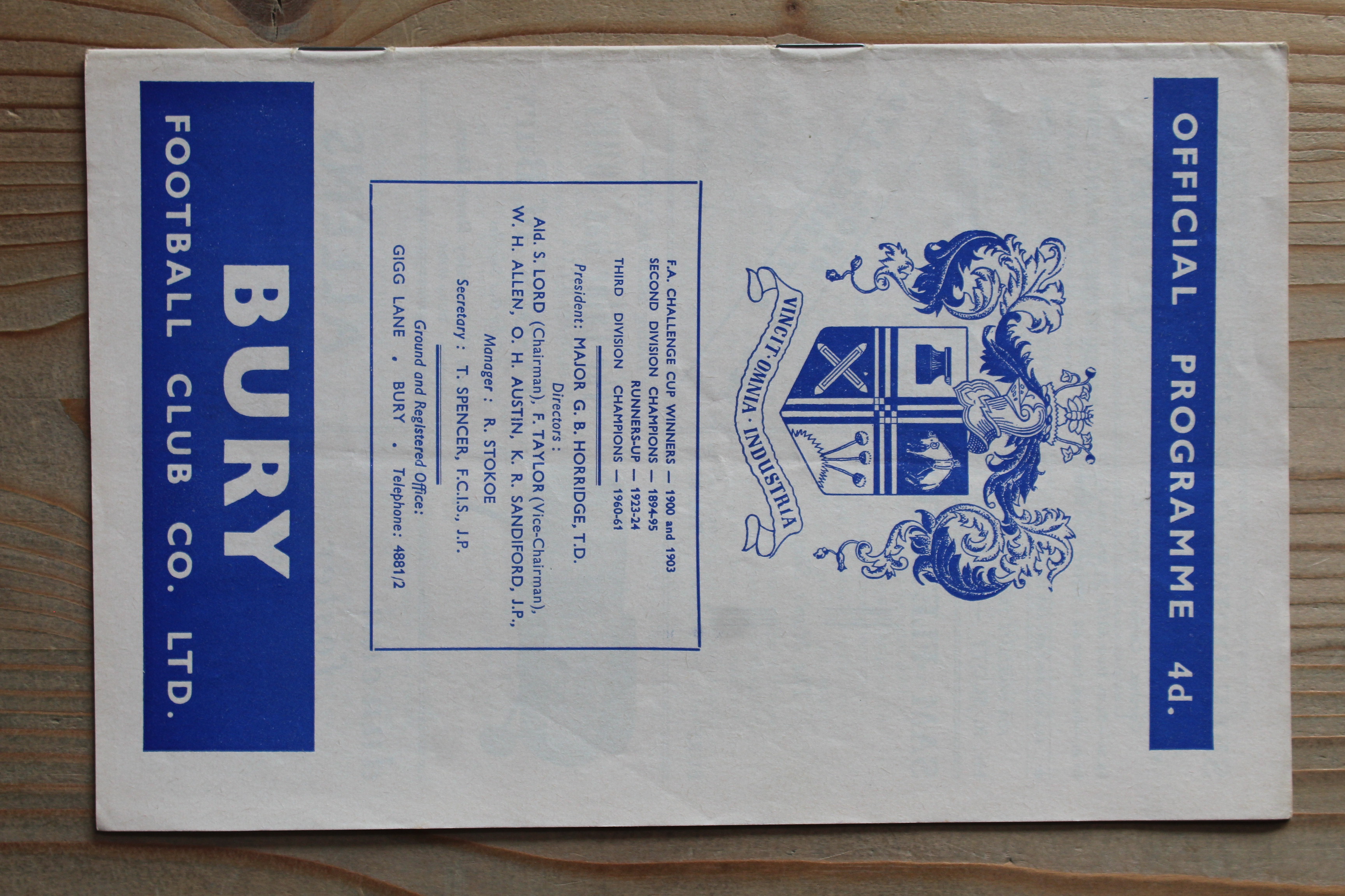 Bury FC v Newcastle United FC