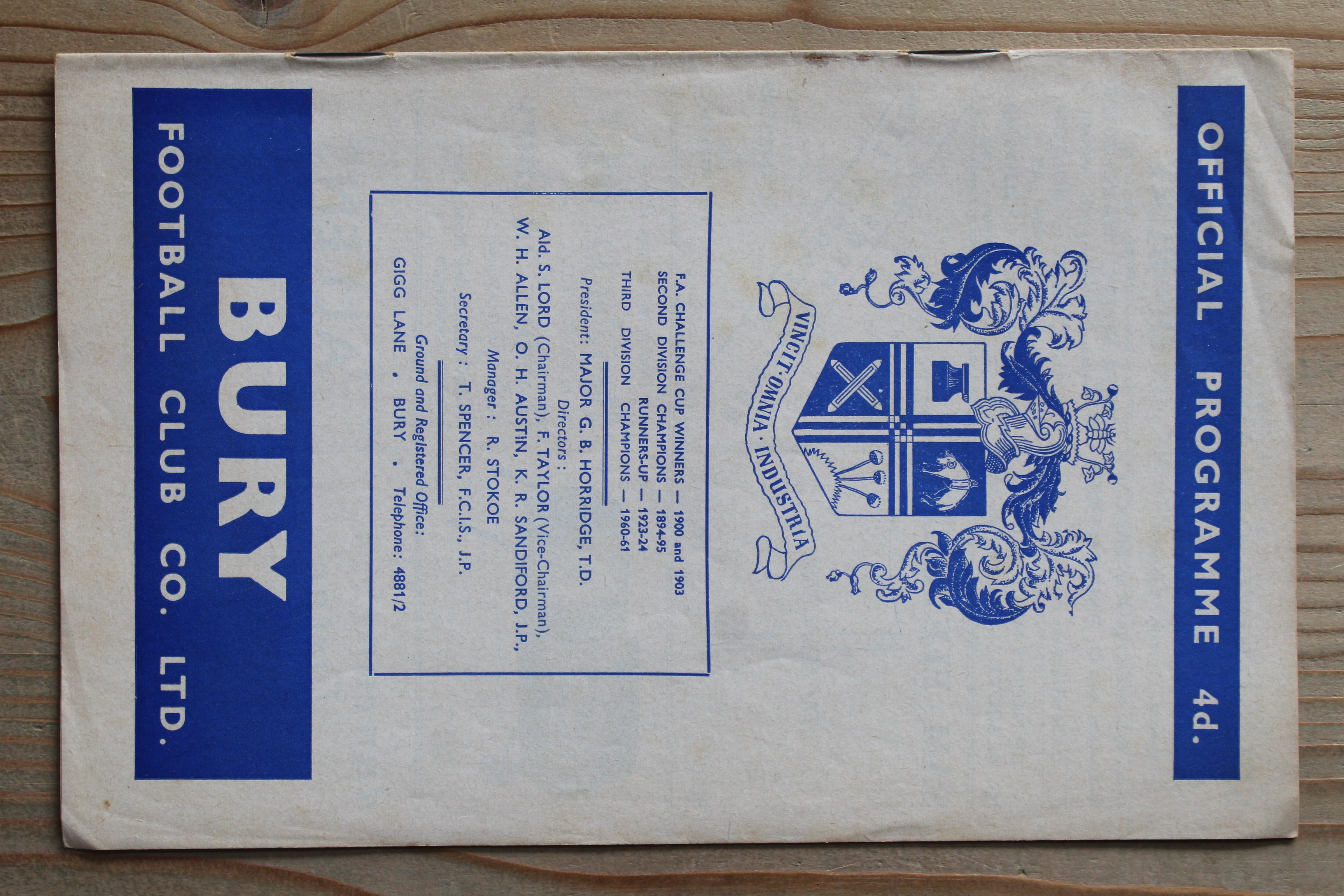 Bury FC v Cardiff City FC