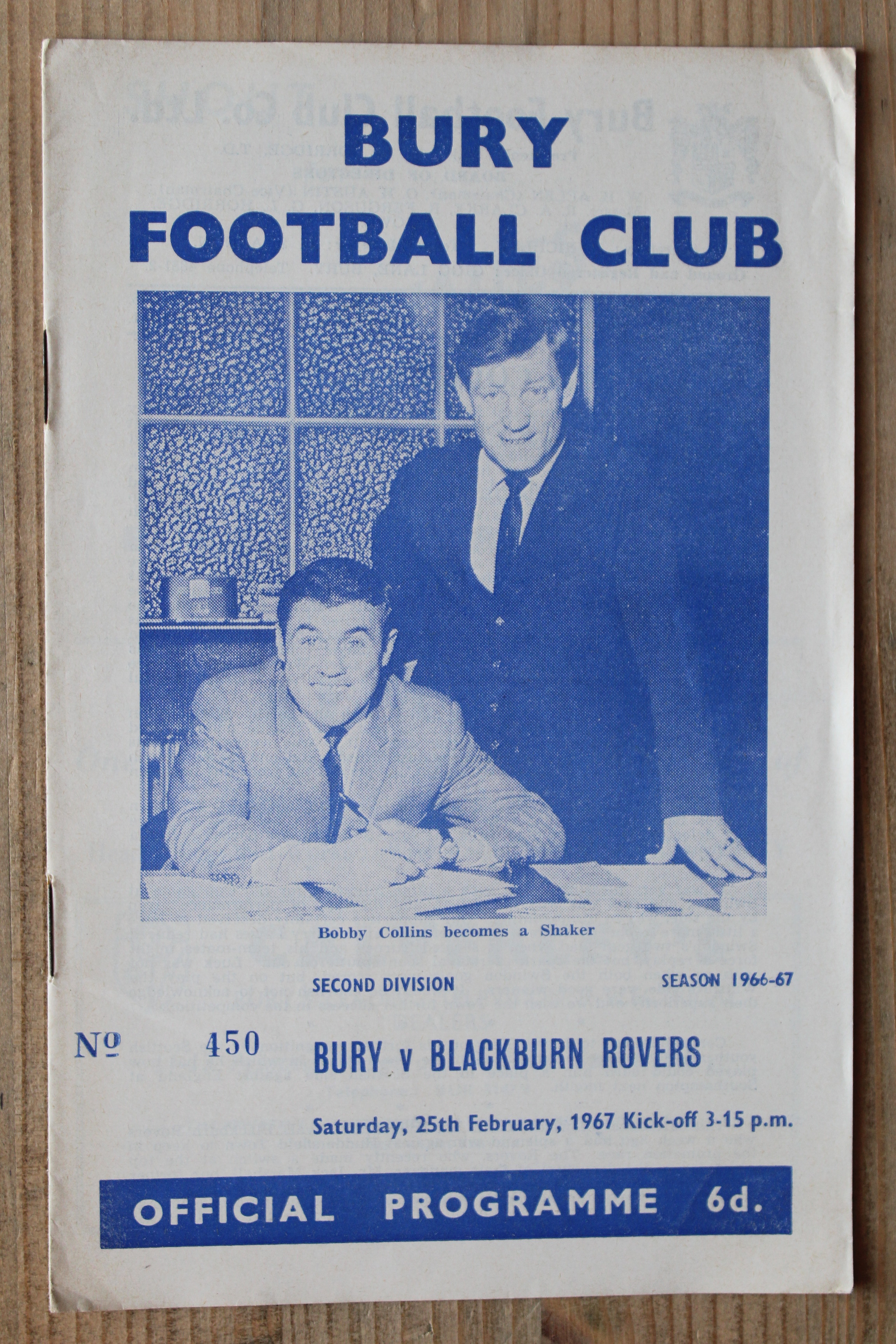 Bury FC v Blackburn Rovers FC