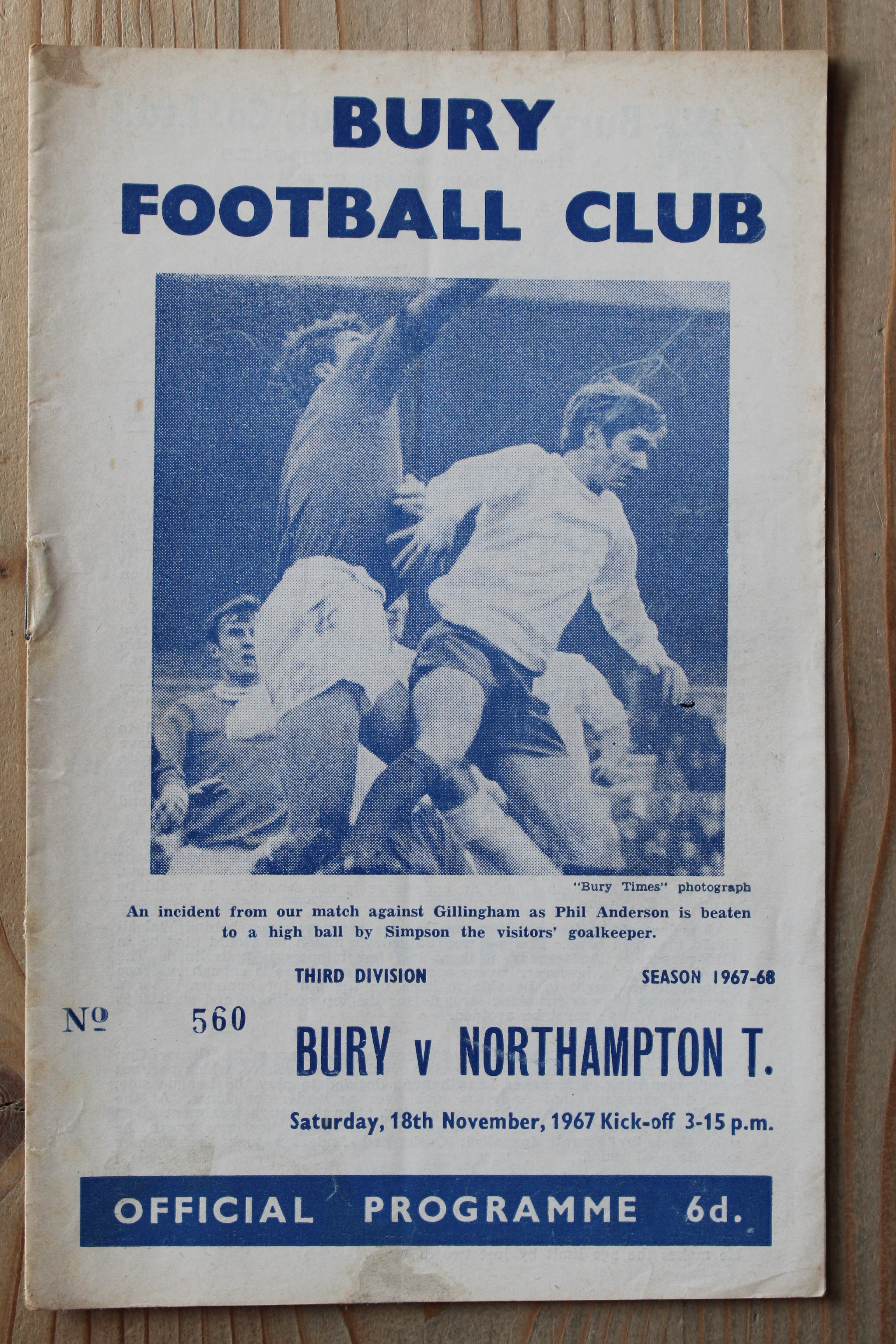 Bury FC v Northampton Town FC