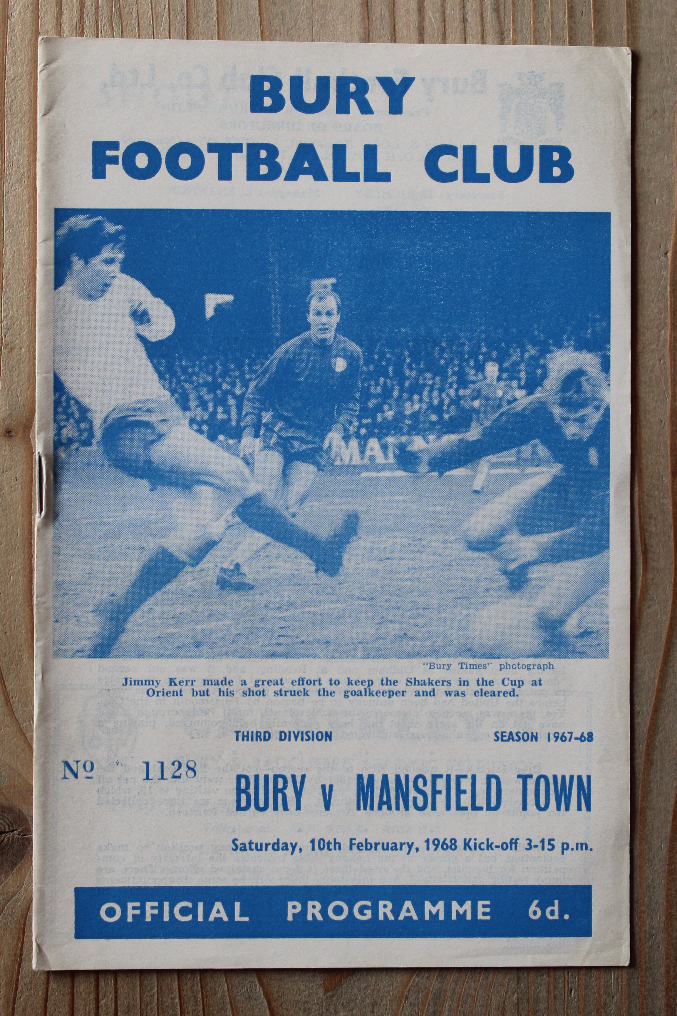 Bury FC v Mansfield Town FC