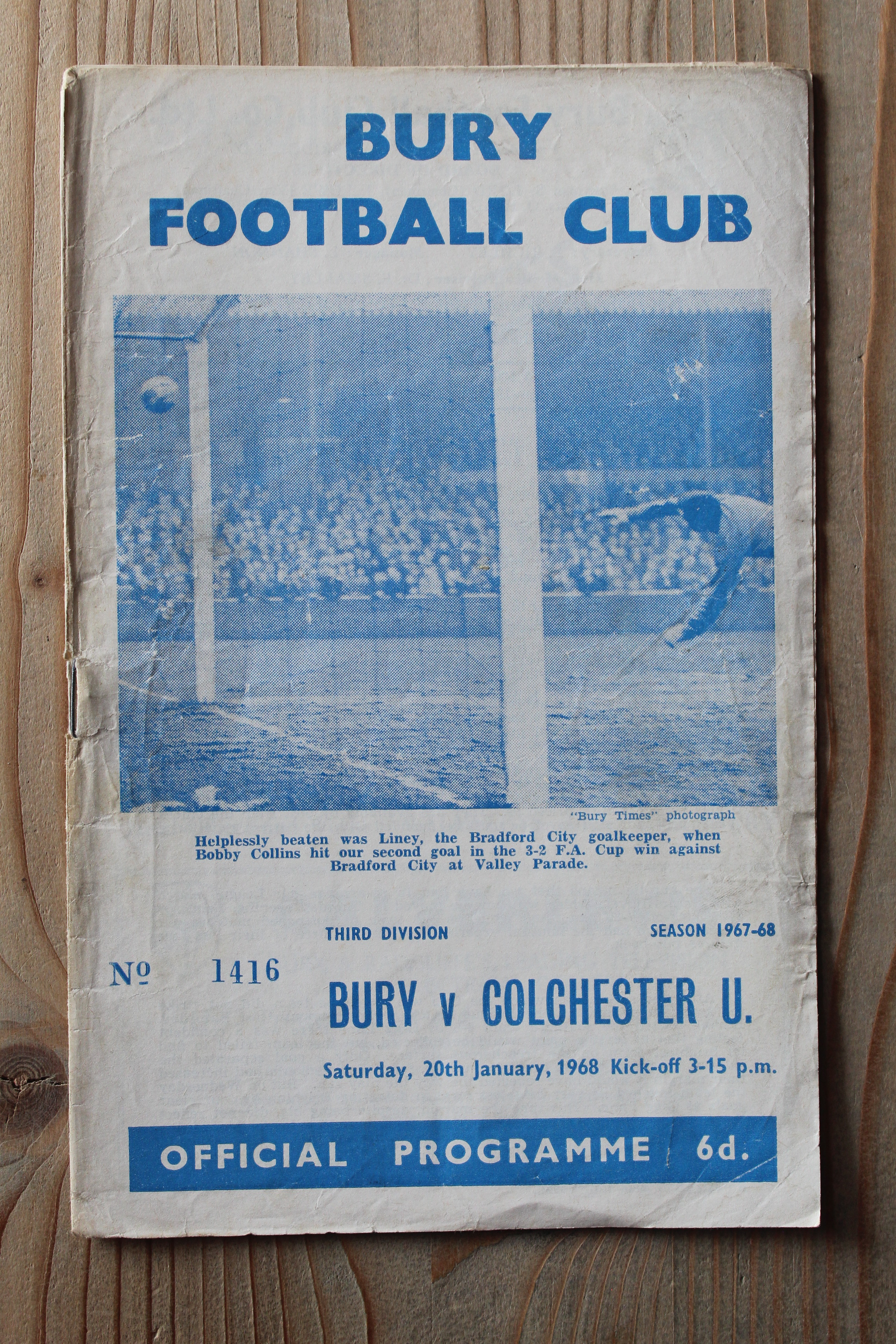 Bury FC v Colchester United FC