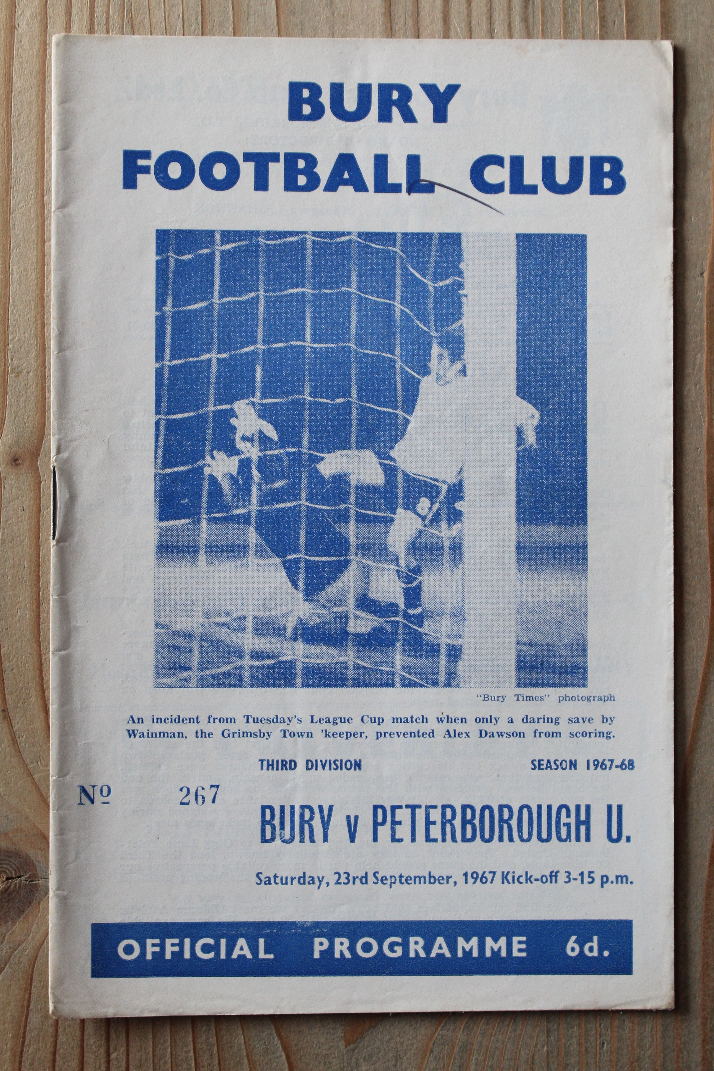 Bury FC v Peterborough United FC