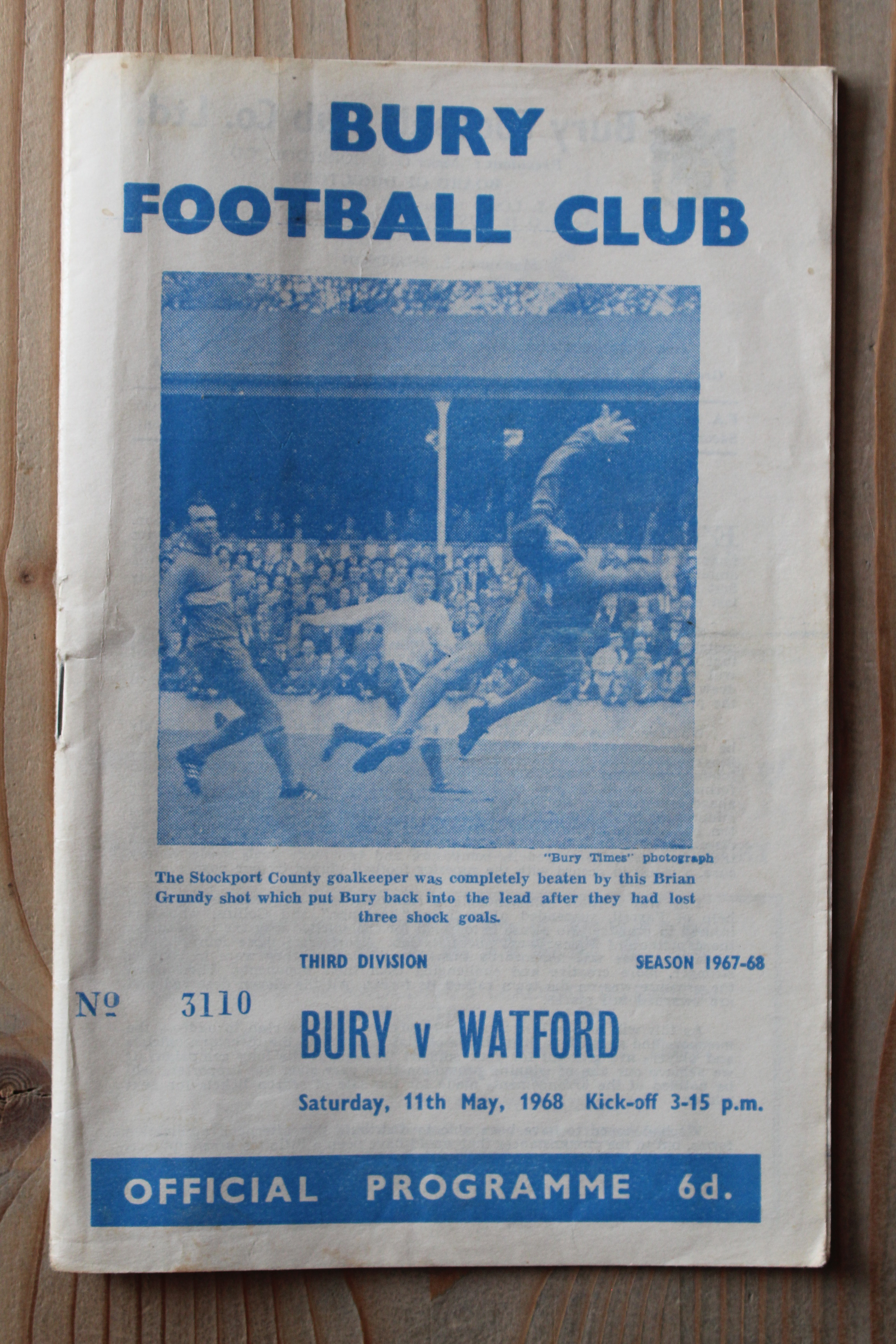 Bury FC v Watford FC