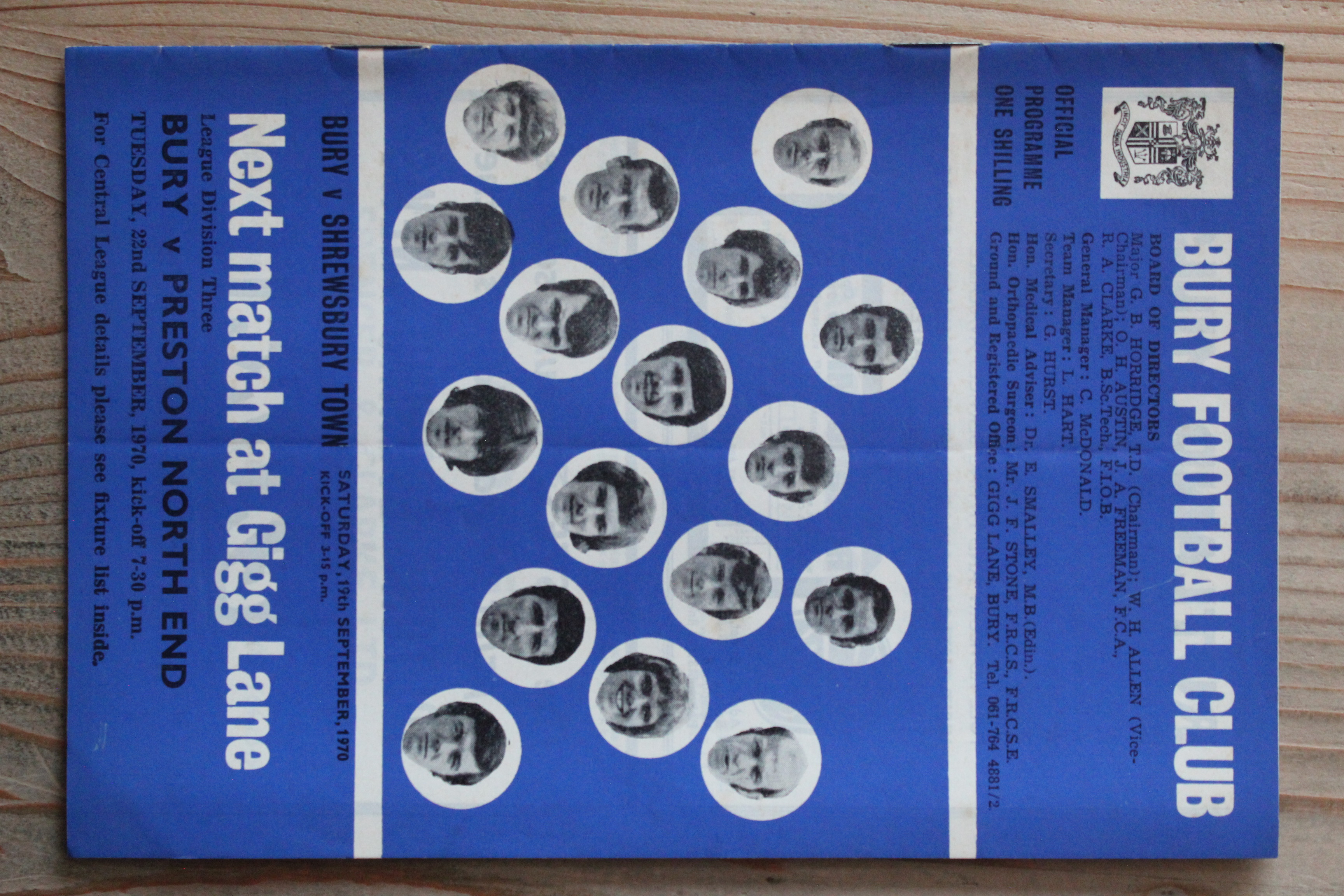 Bury FC v Shrewsbury Town FC