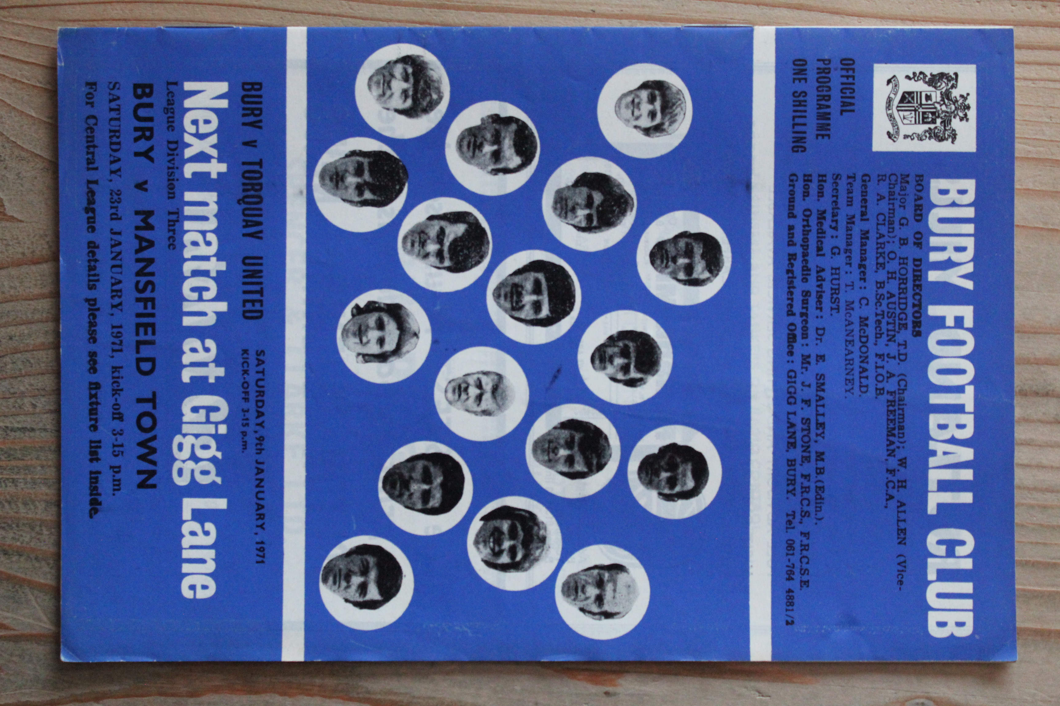 Bury FC v Torquay United FC