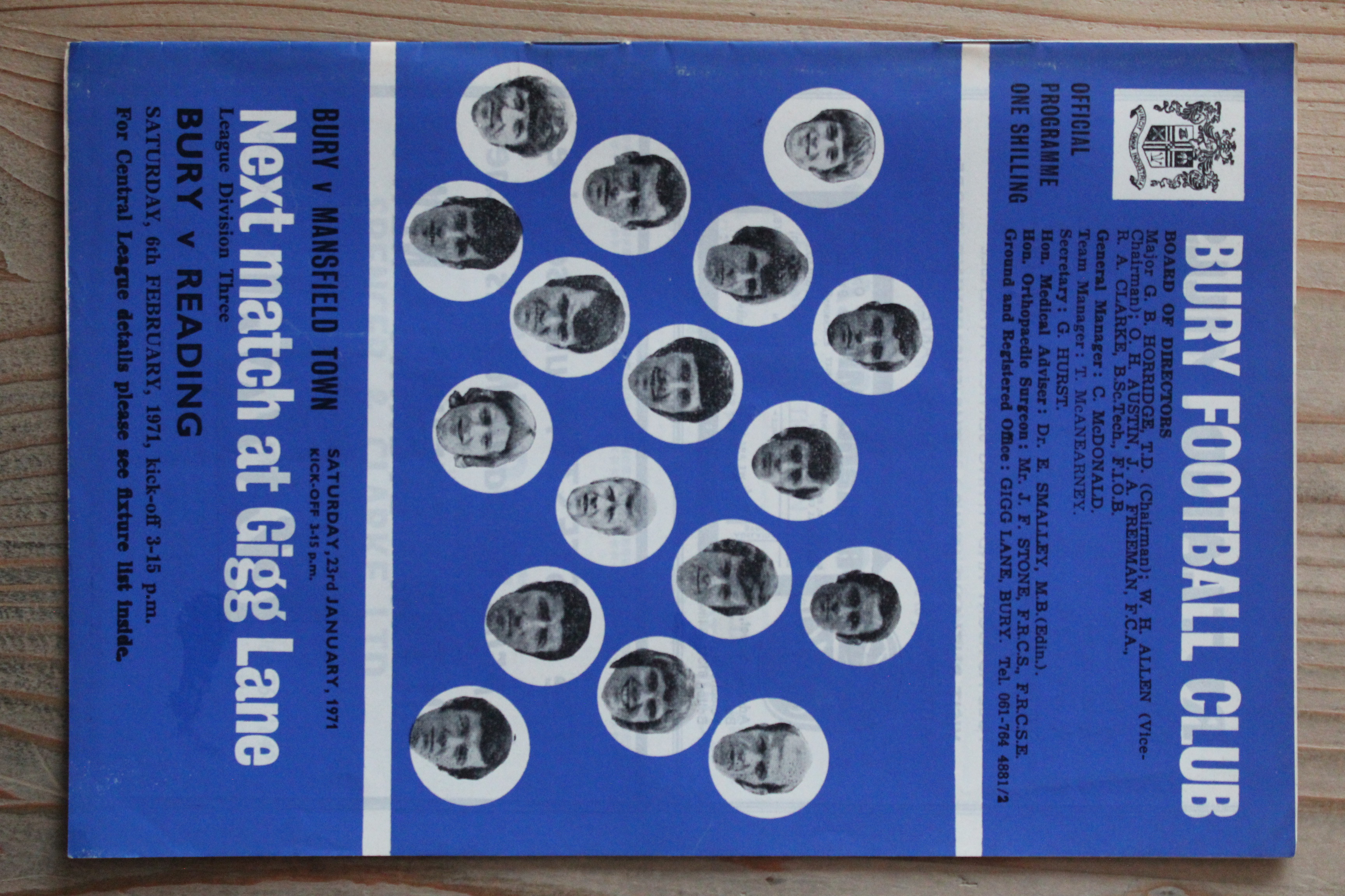 Bury FC v Mansfield Town FC