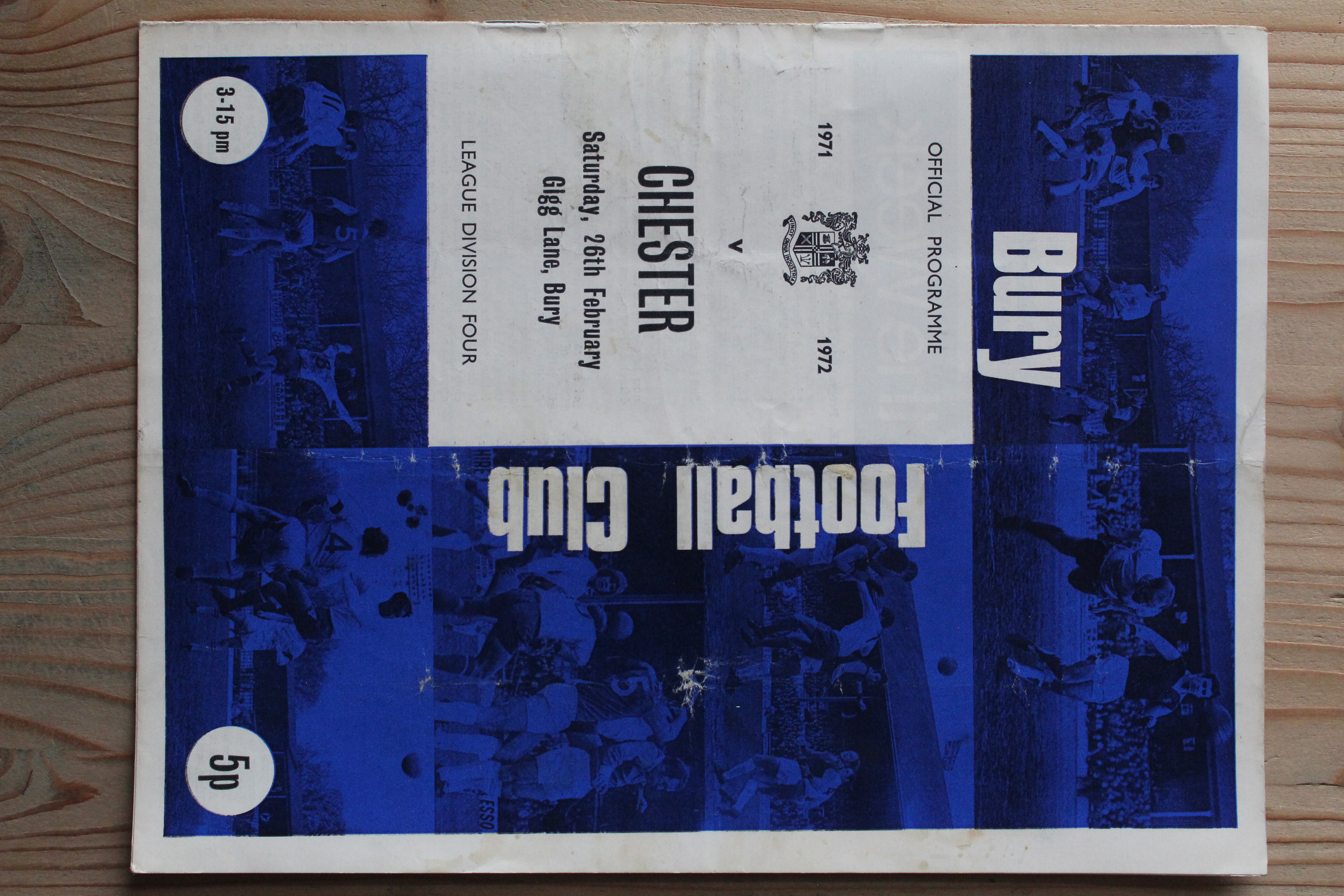 Bury FC v Chester City FC