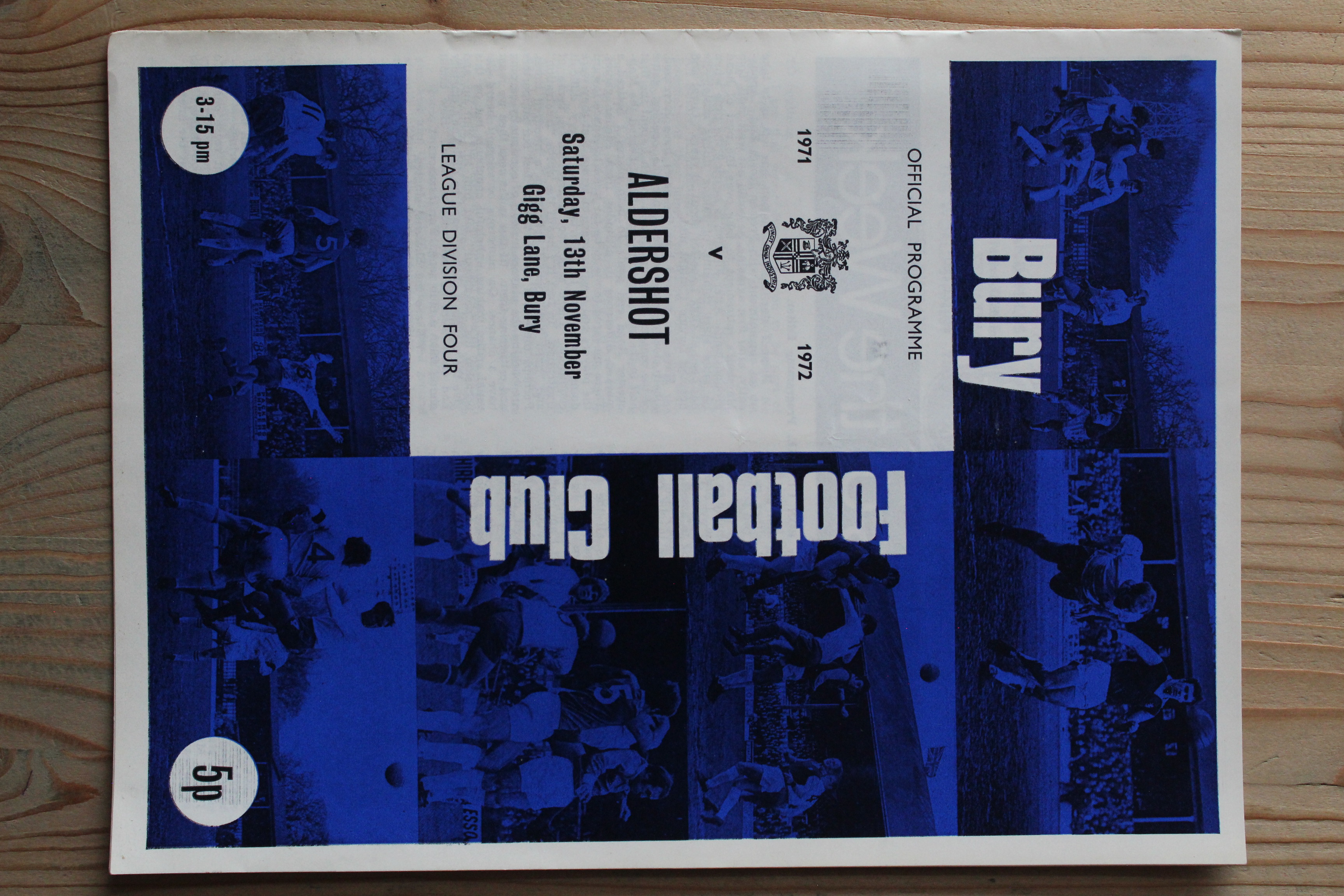 Bury FC v Aldershot F.C