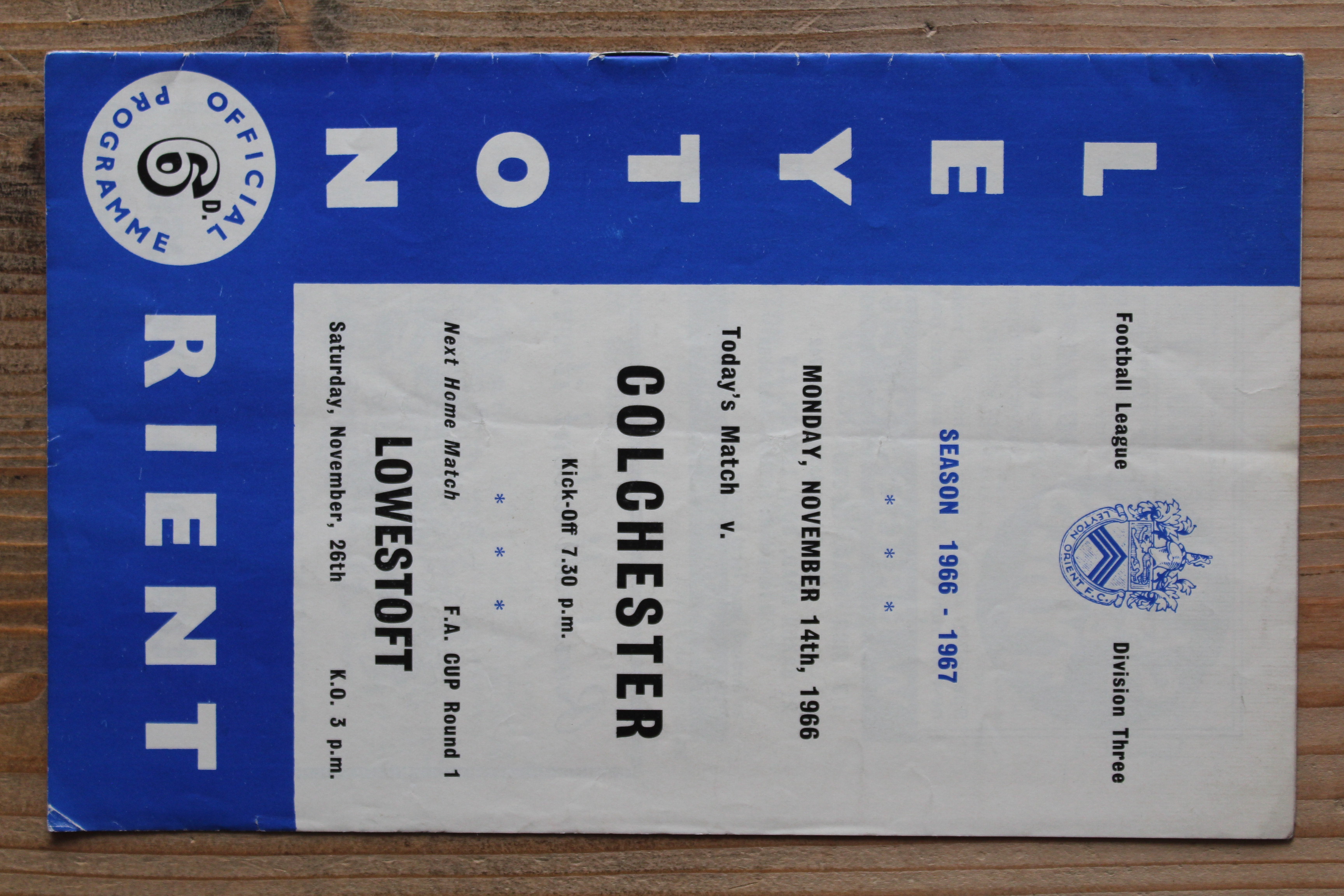 Leyton Orient FC v Colchester United FC
