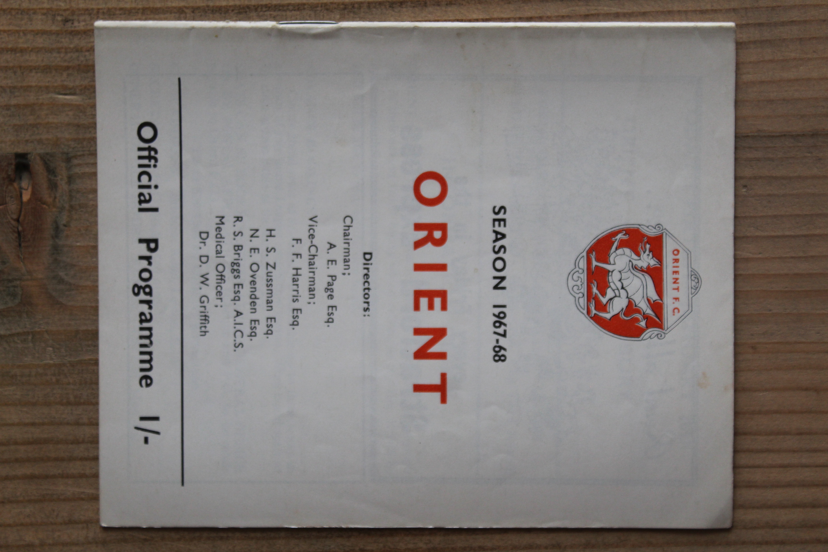 Orient v Shrewsbury Town FC