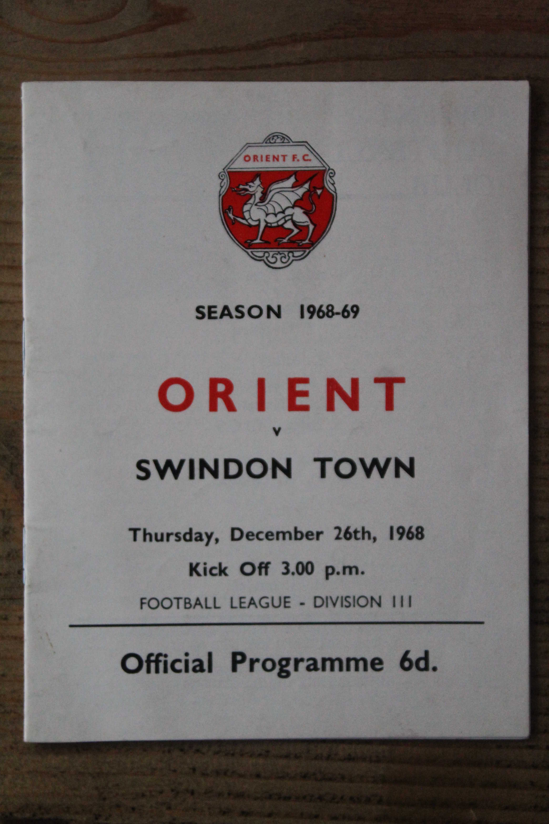 Orient v Swindon Town FC