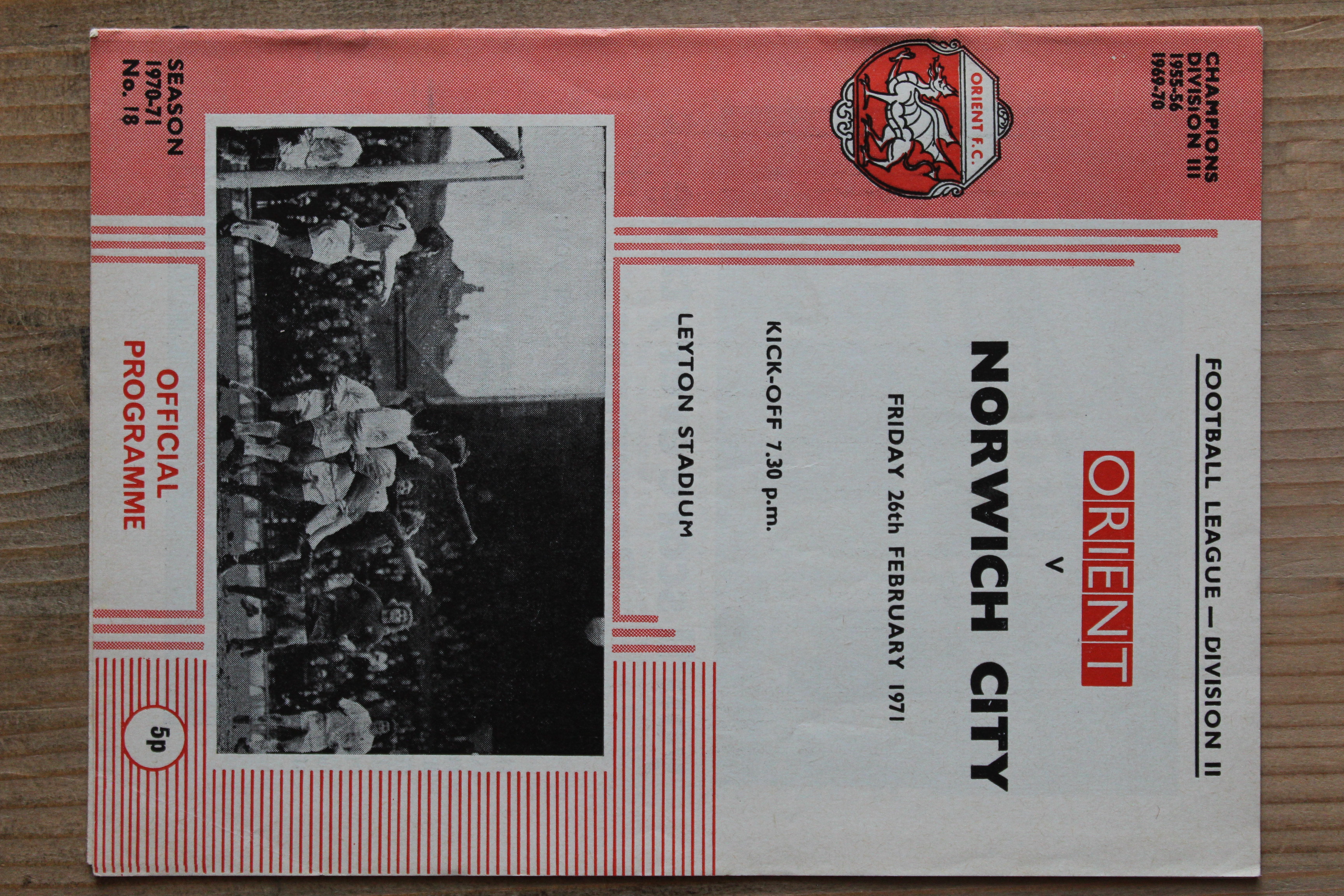 Orient v Norwich City FC