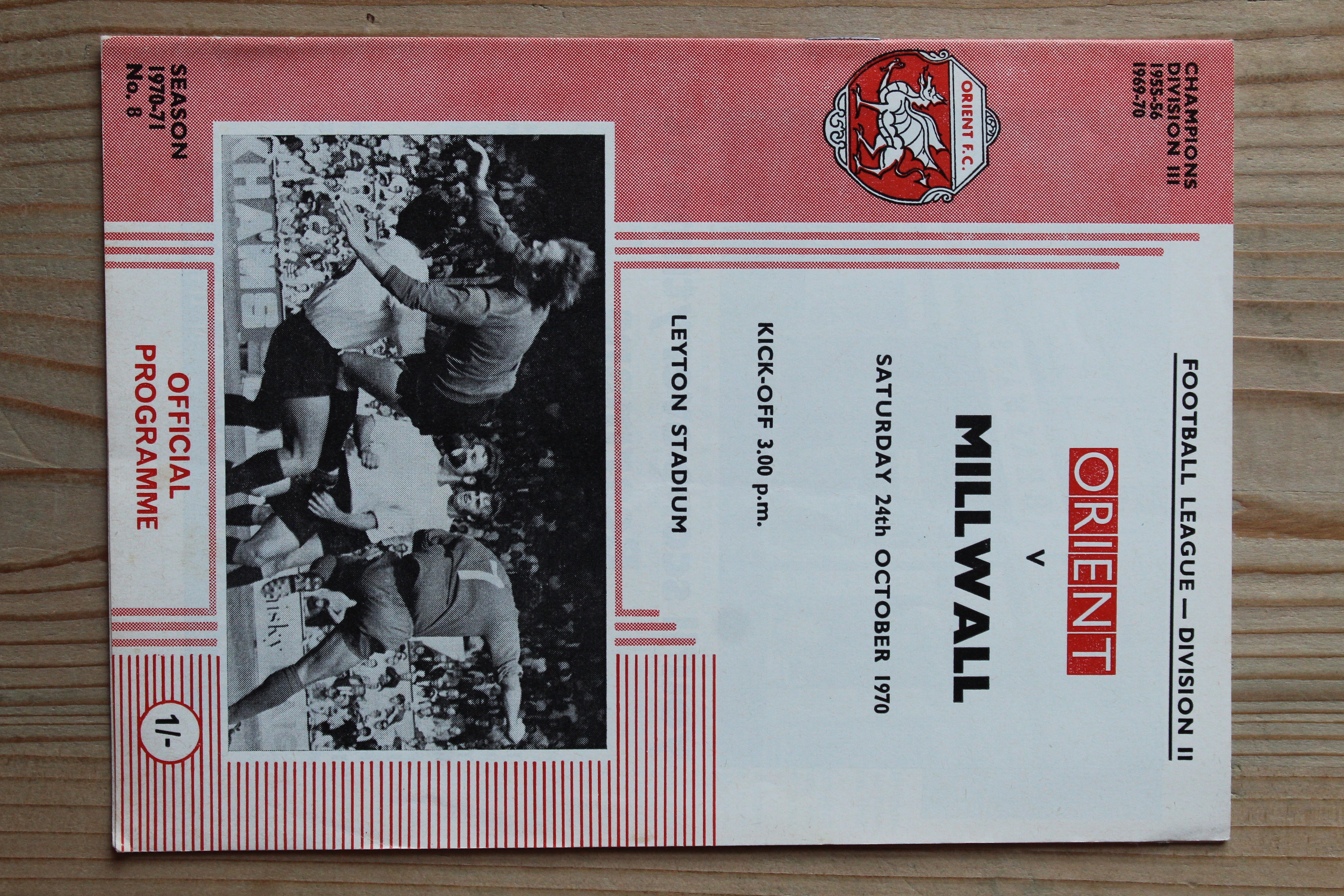 Orient v Millwall FC