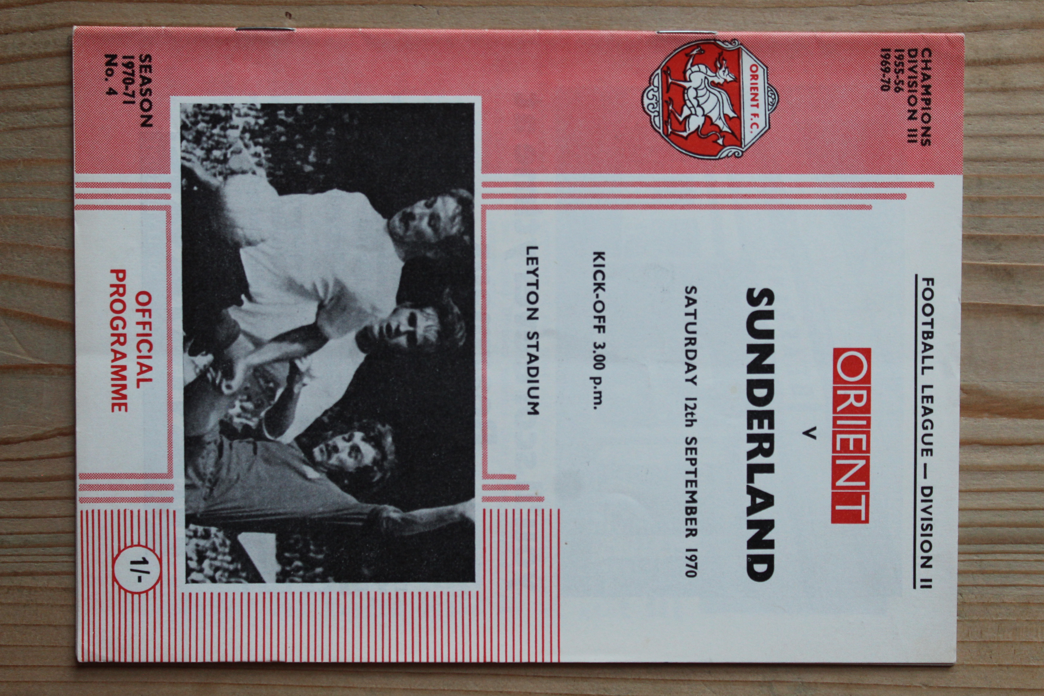 Orient v Sunderland FC