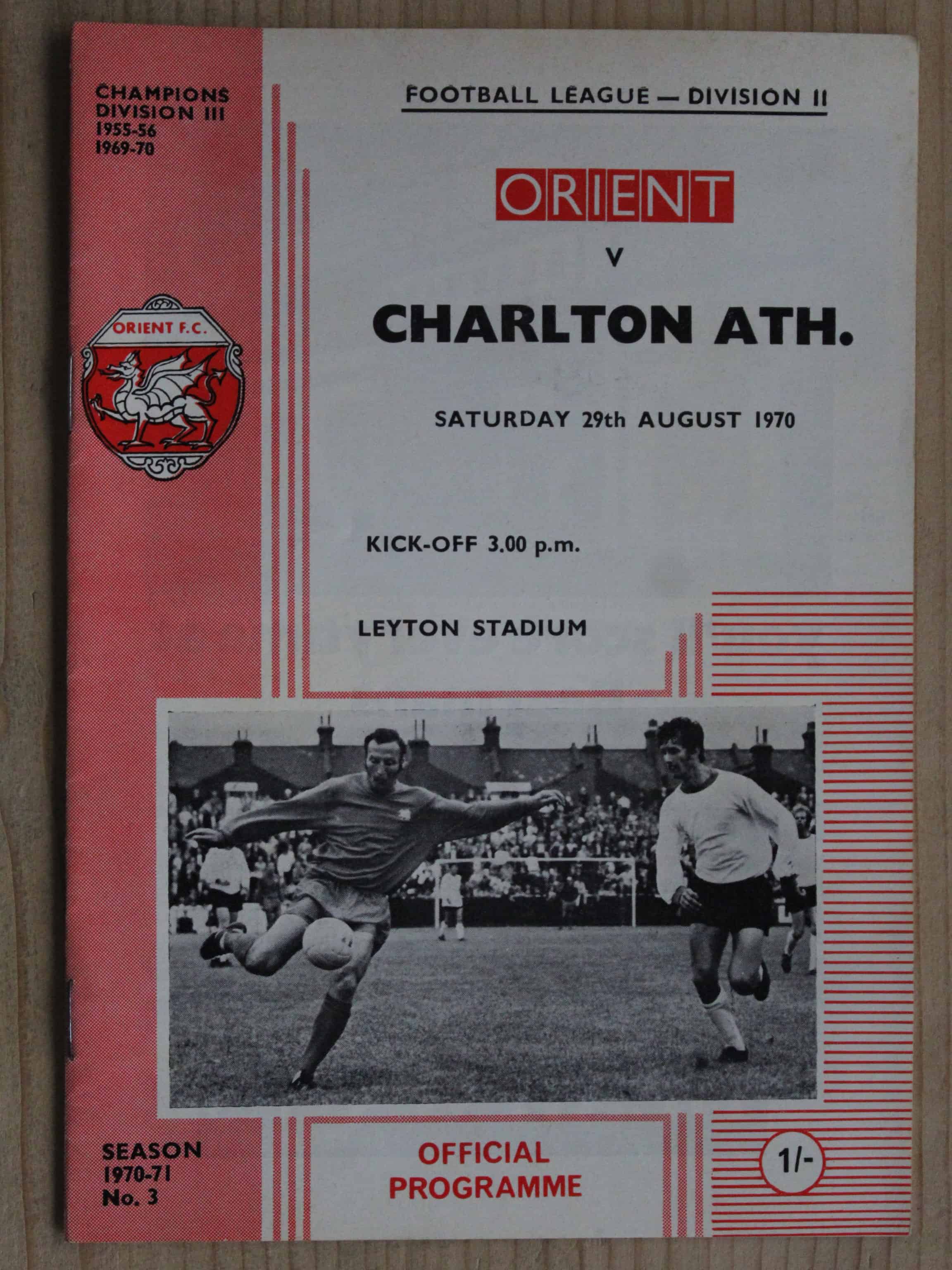 Orient v Charlton Athletic FC