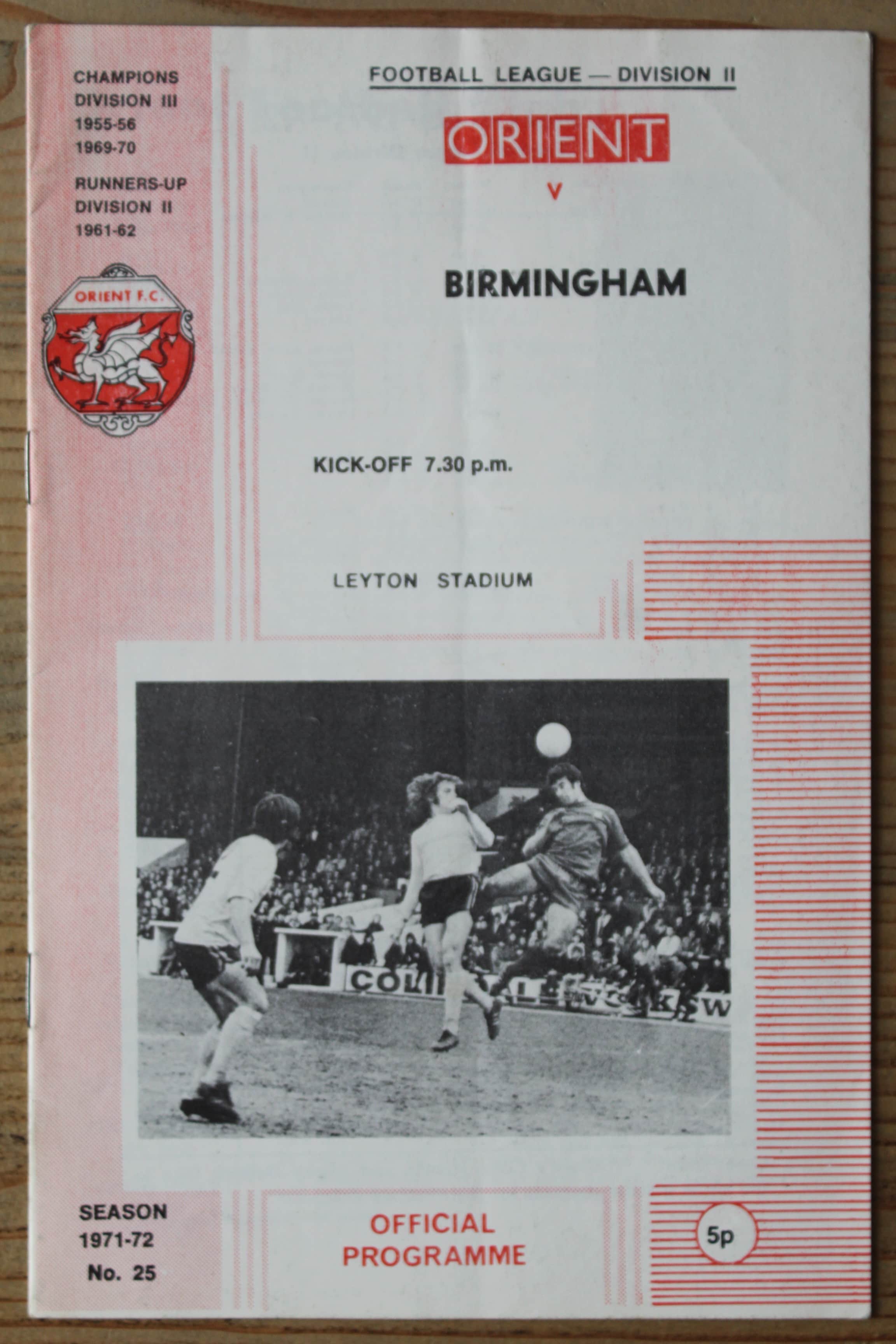 Orient v Birmingham City FC