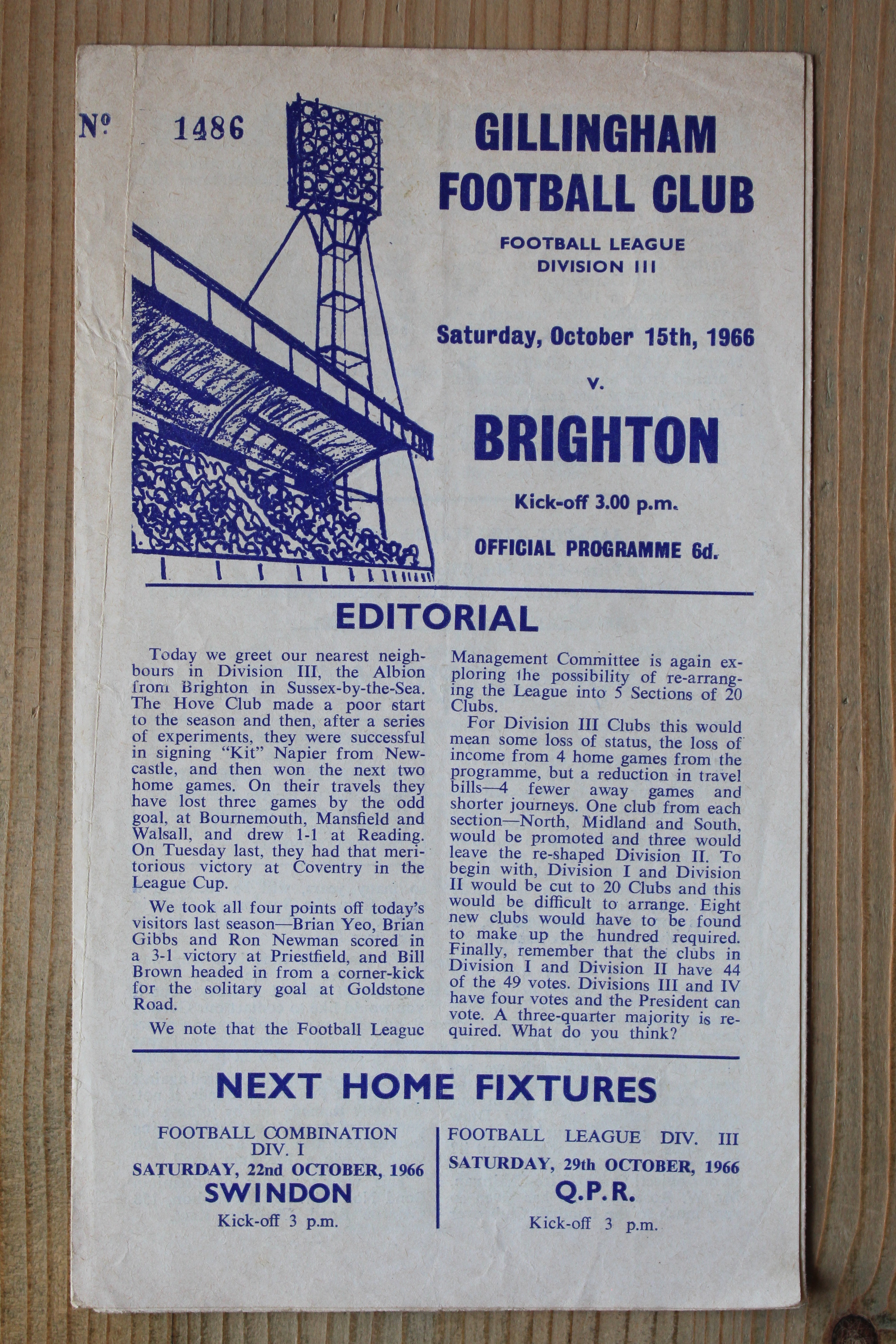 Gillingham FC v Brighton & Hove Albion FC