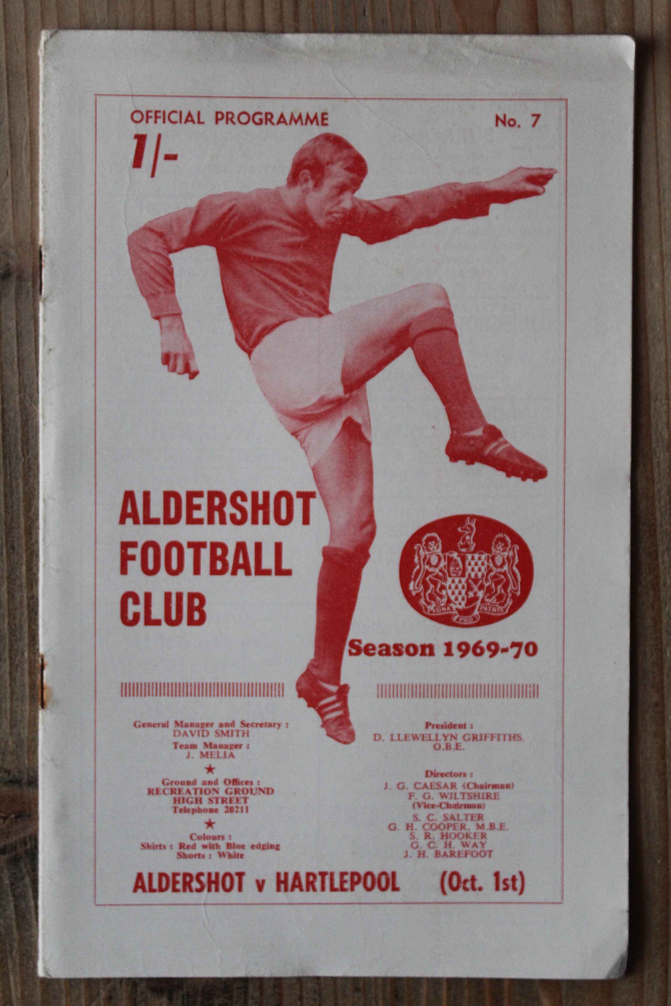 Aldershot F.C v Hartlepool United