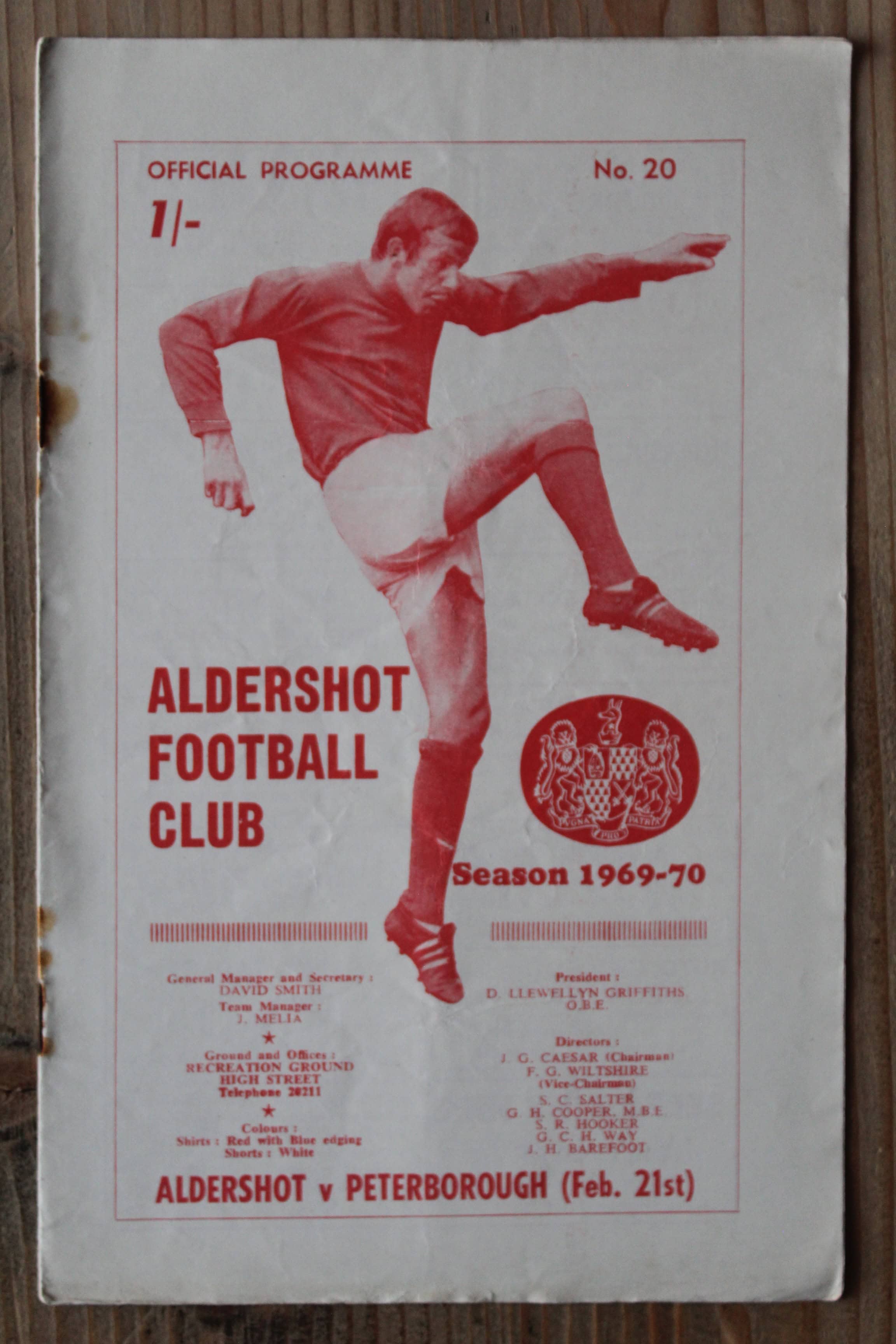 Aldershot F.C v Peterborough United FC