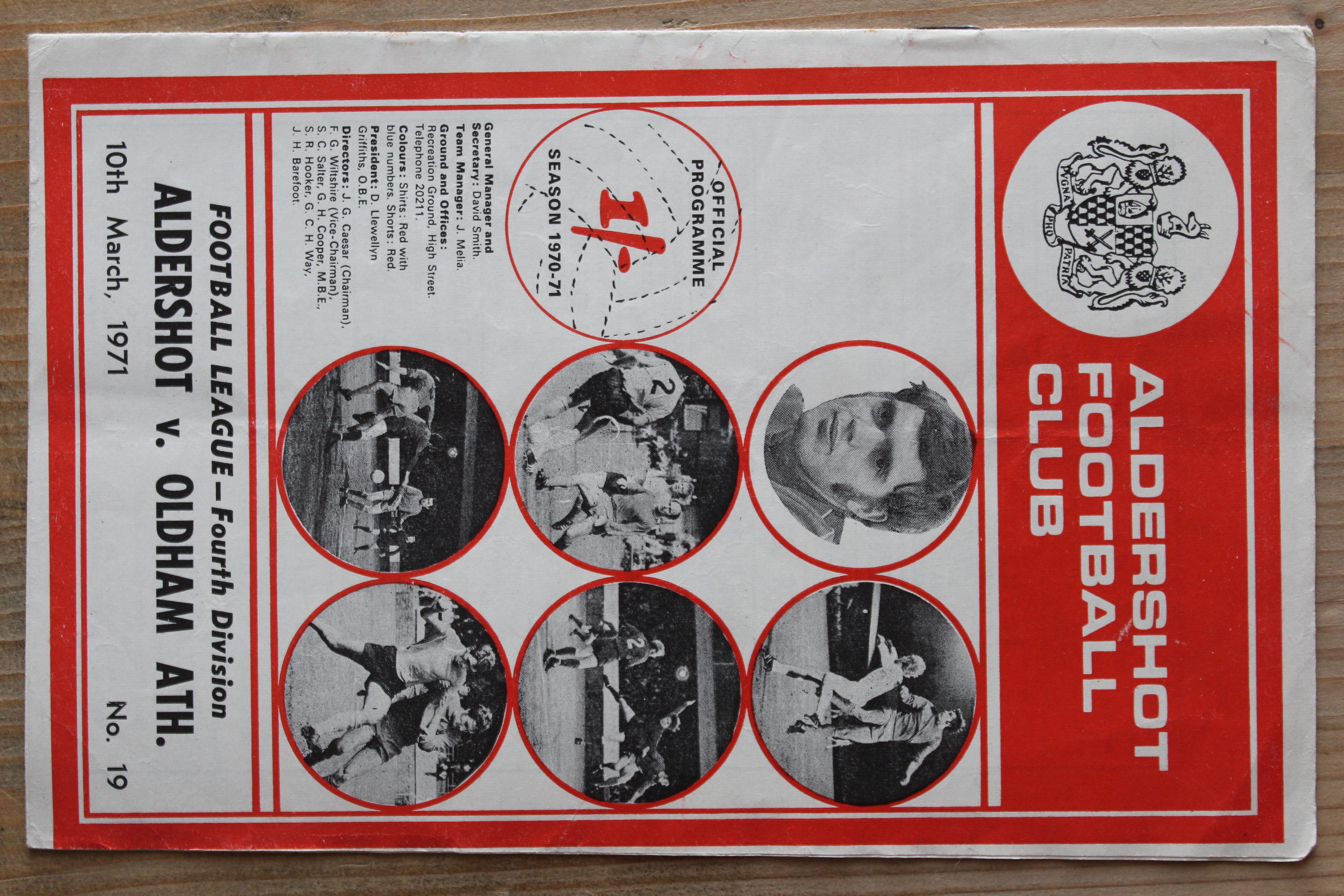 Aldershot F.C v Oldham Athletic FC