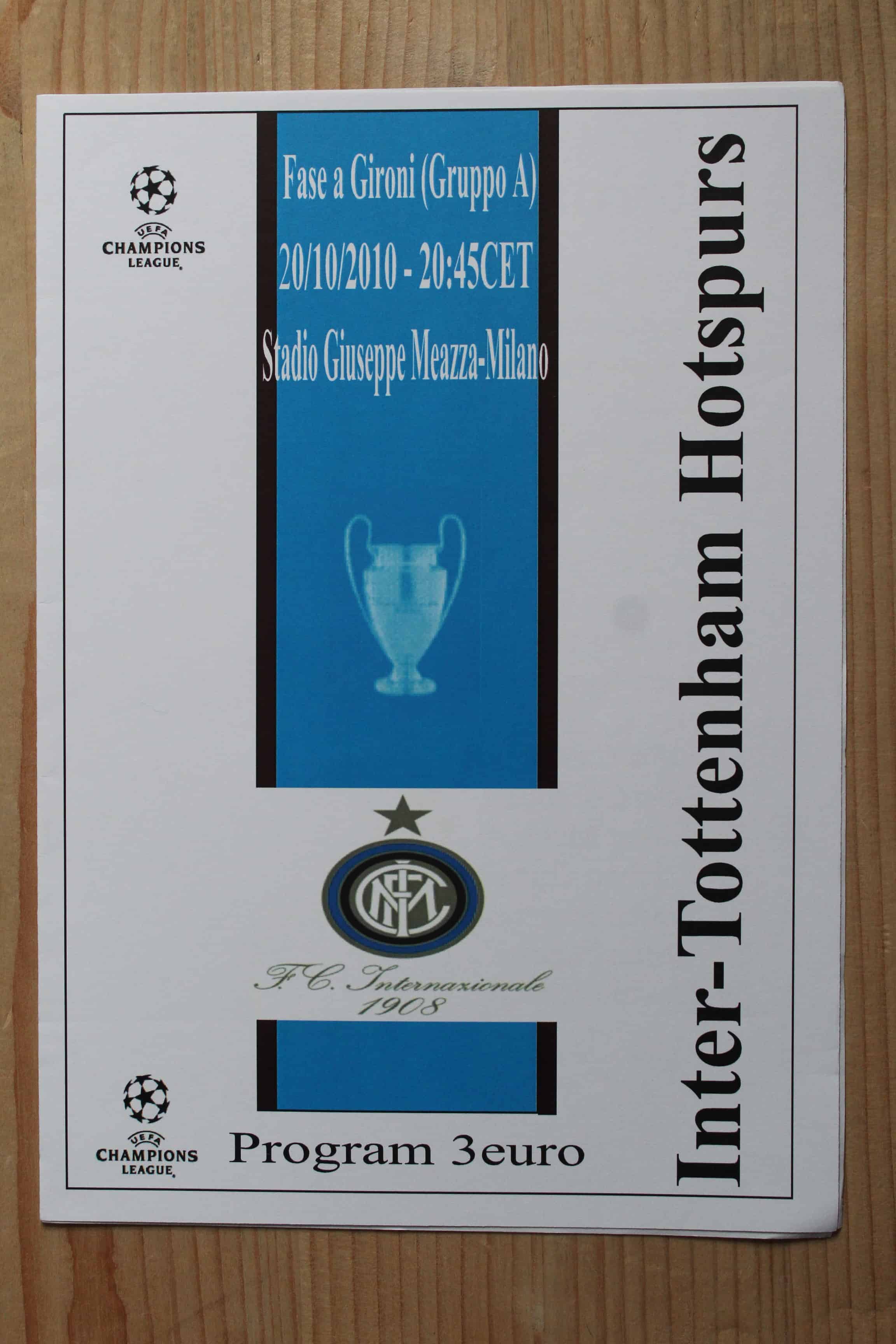 Internazionale/Inter Milan v Tottenham Hotspur FC