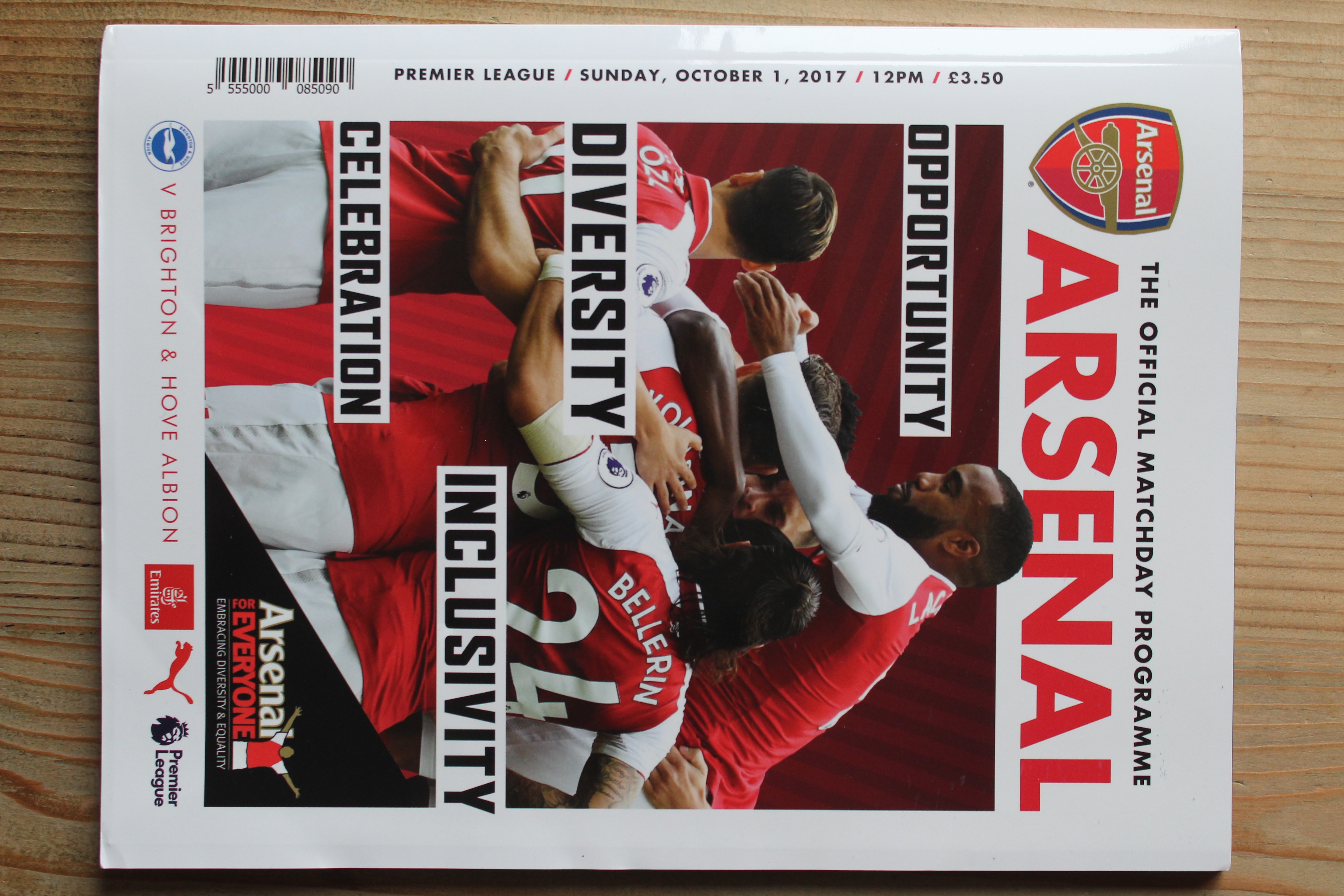 Arsenal FC v Brighton & Hove Albion FC