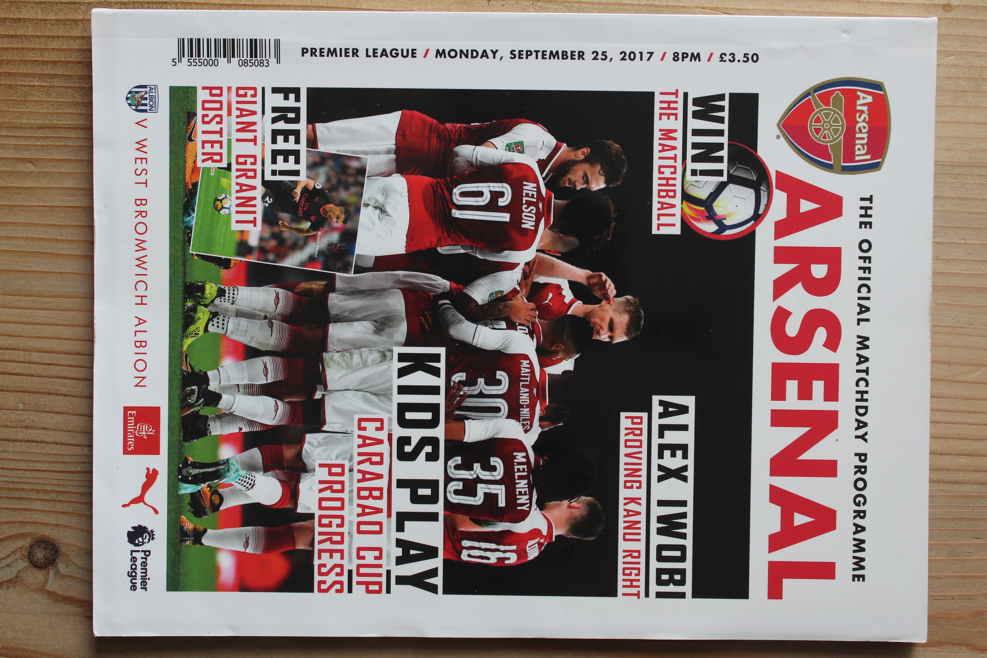 Arsenal FC v West Bromwich Albion FC 