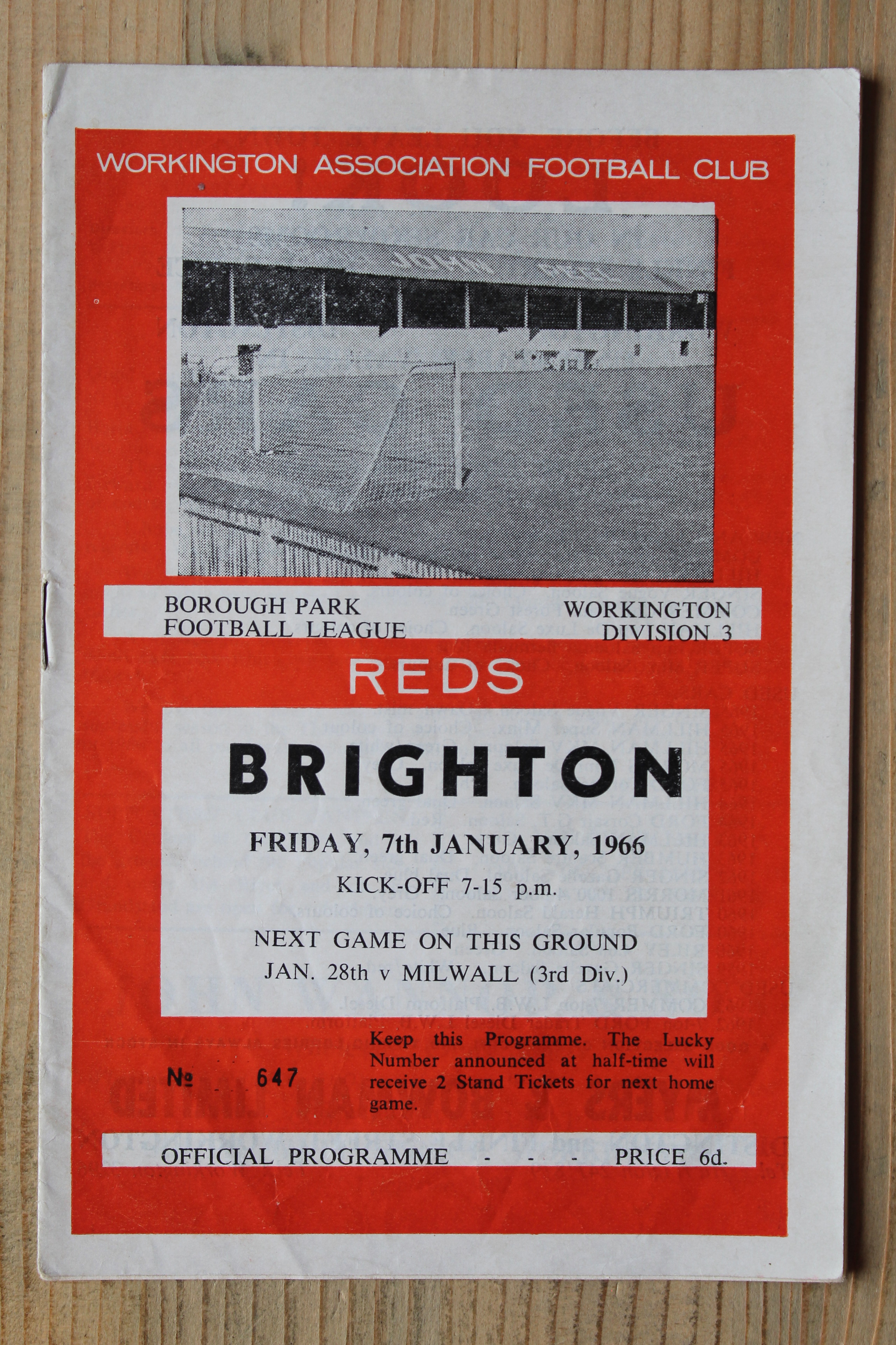 Workington v Brighton & Hove Albion FC
