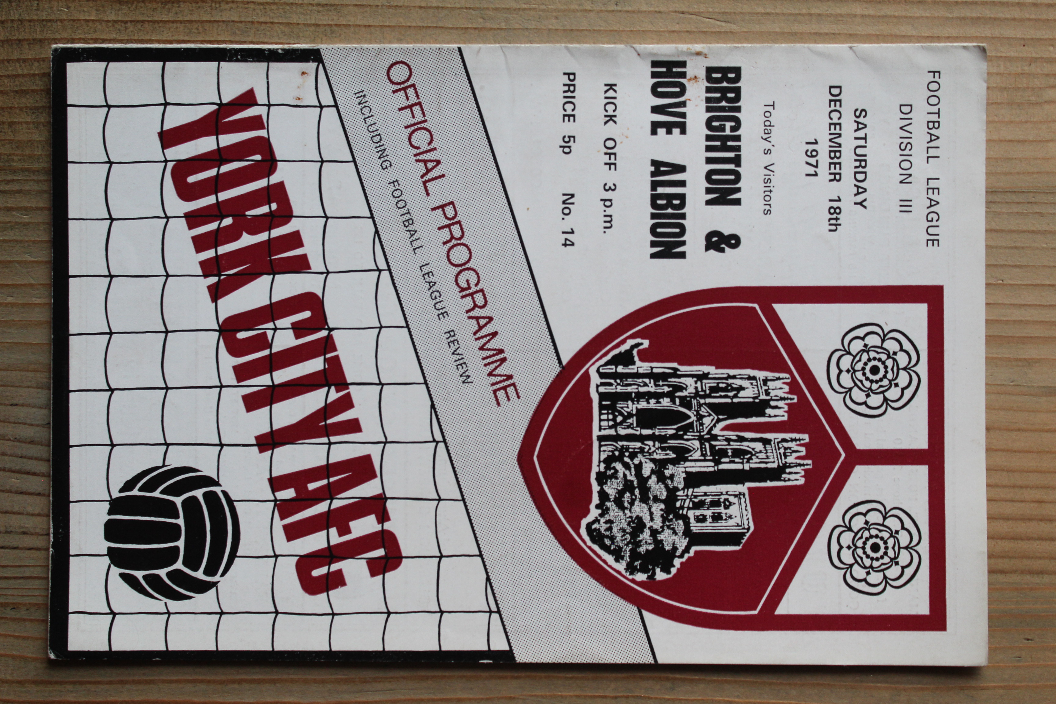 York City FC v Brighton & Hove Albion FC