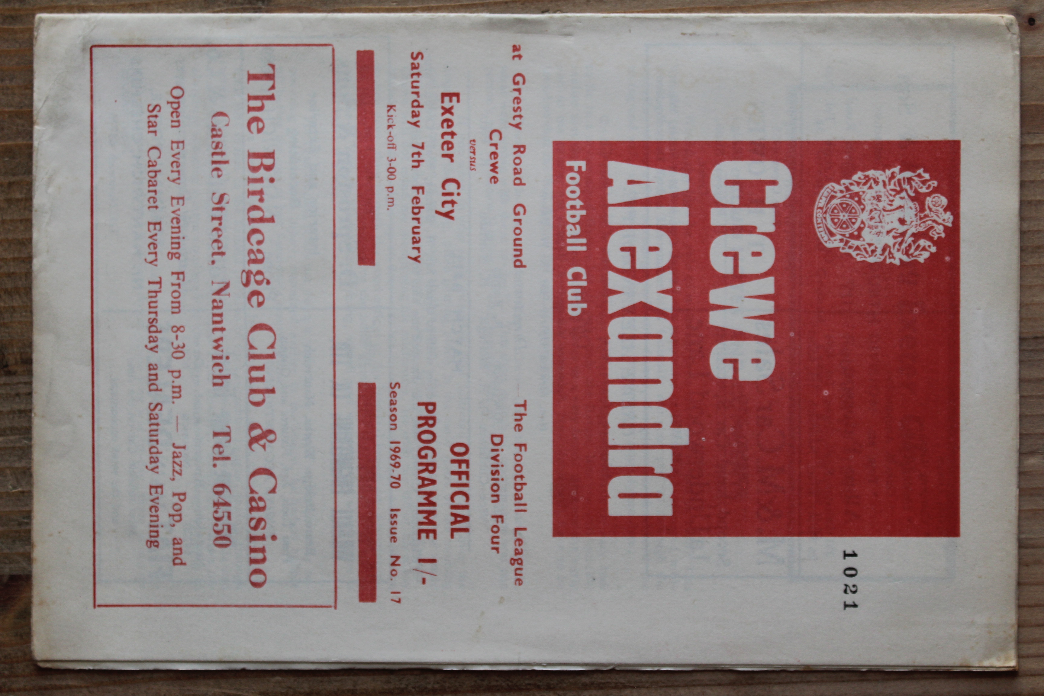 Crewe Alexandra FC v Exeter City FC