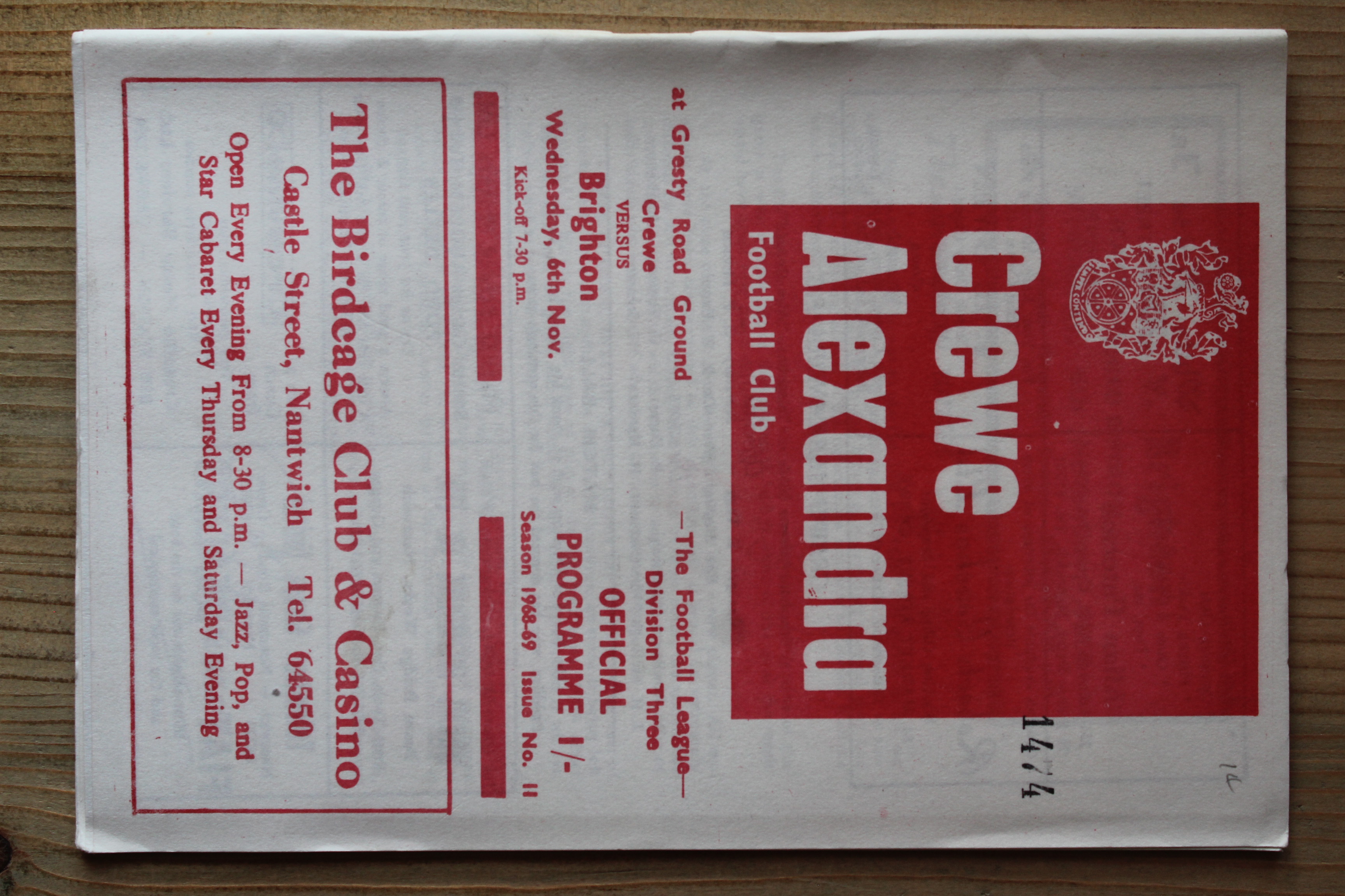 Crewe Alexandra FC v Brighton & Hove Albion FC