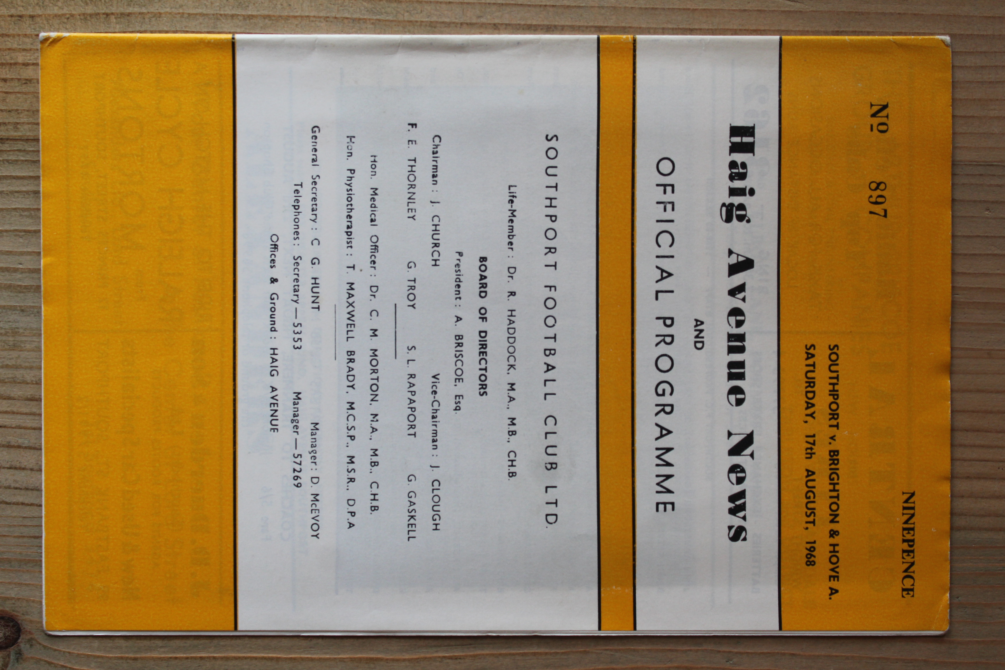 Southport v Brighton & Hove Albion FC
