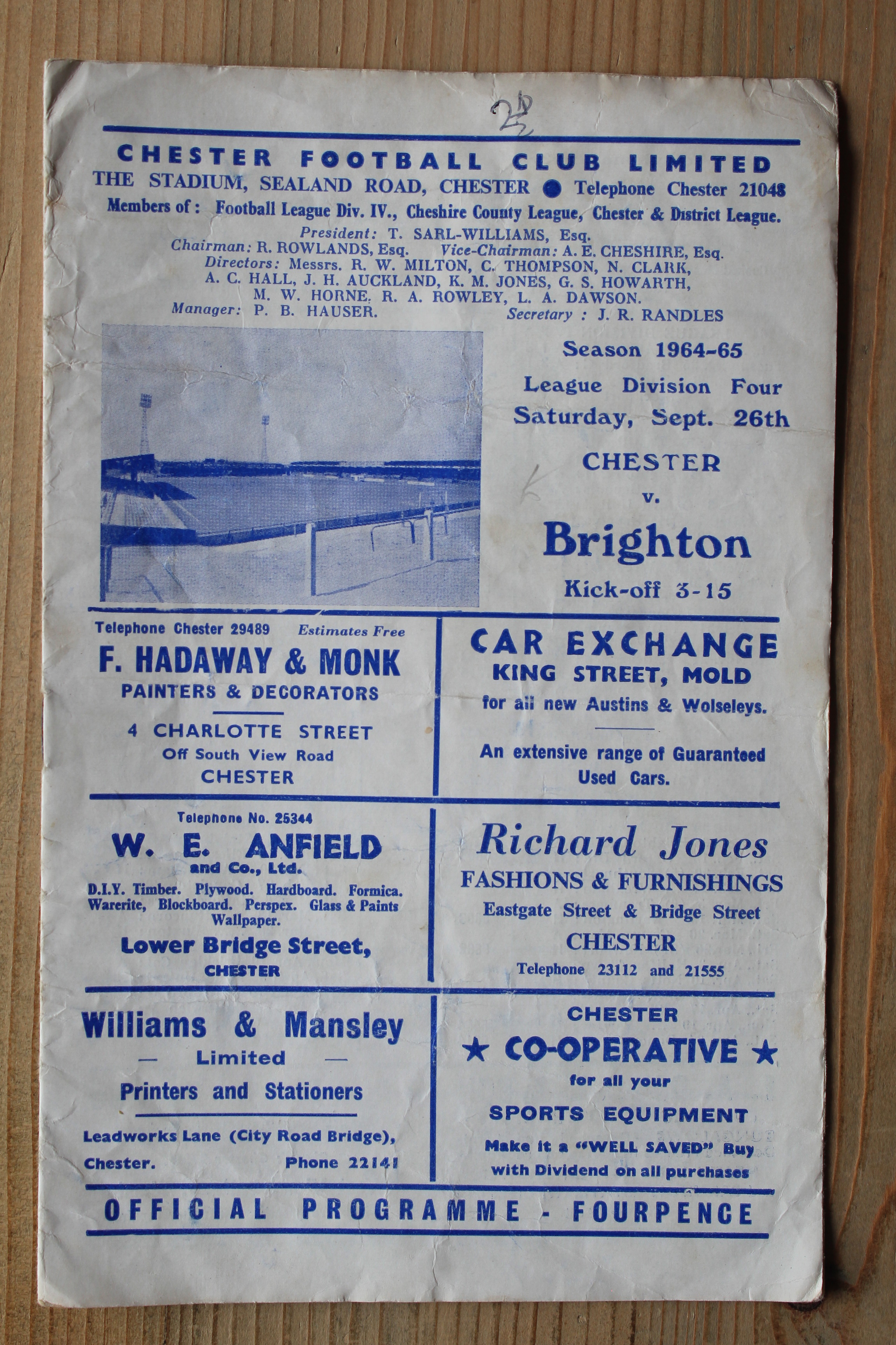 Chester City FC v Brighton & Hove Albion FC